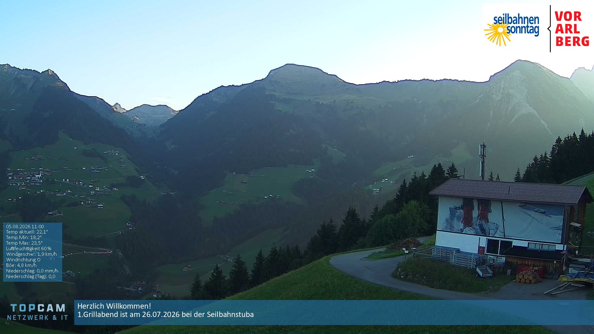 Archiv Foto Webcam Bergstation Pendelbahn in Sonntag