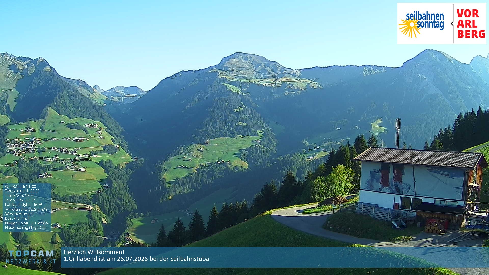 Archiv Foto Webcam Bergstation Pendelbahn in Sonntag