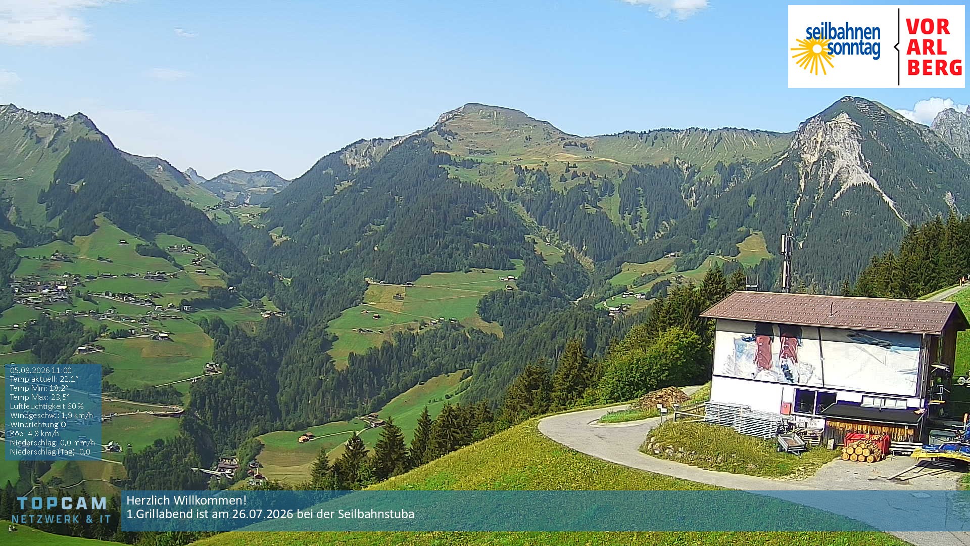 Archiv Foto Webcam Bergstation Pendelbahn in Sonntag