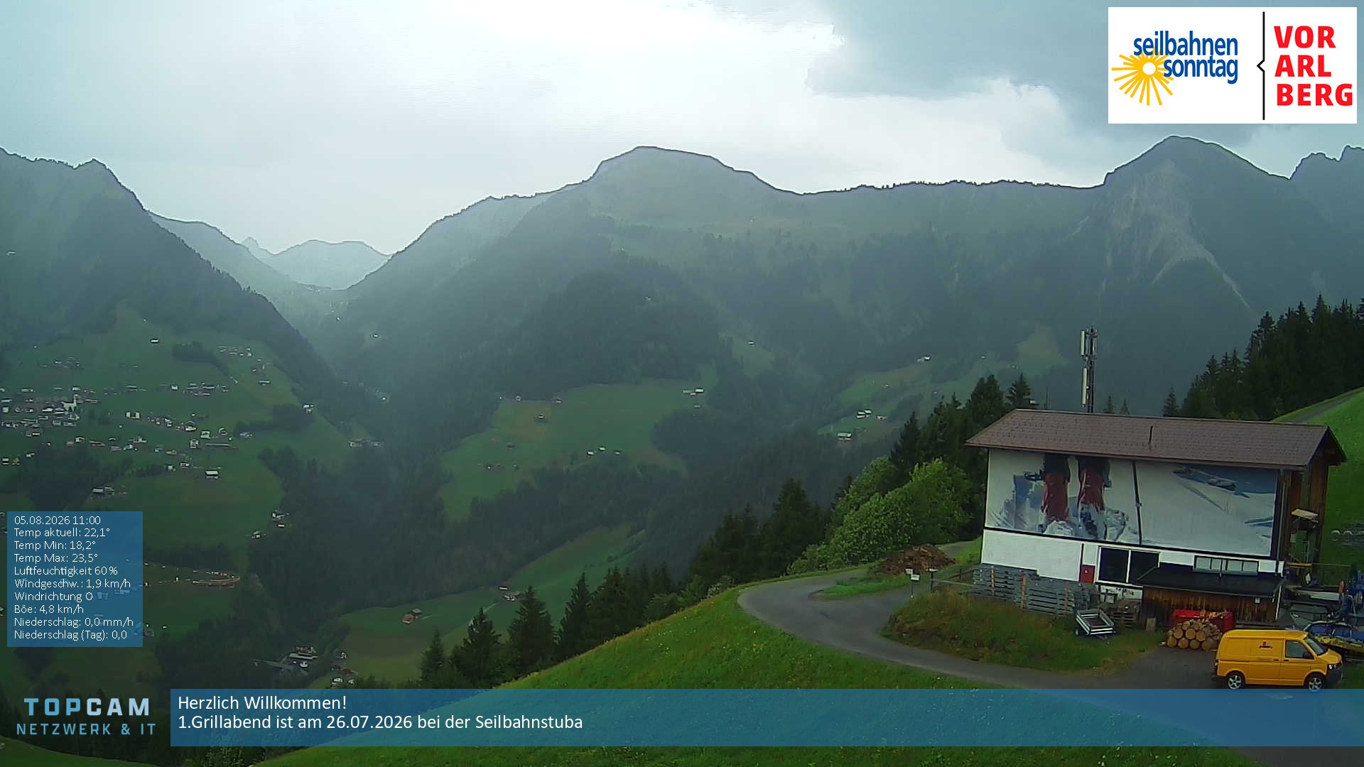 Archiv Foto Webcam Bergstation Pendelbahn in Sonntag