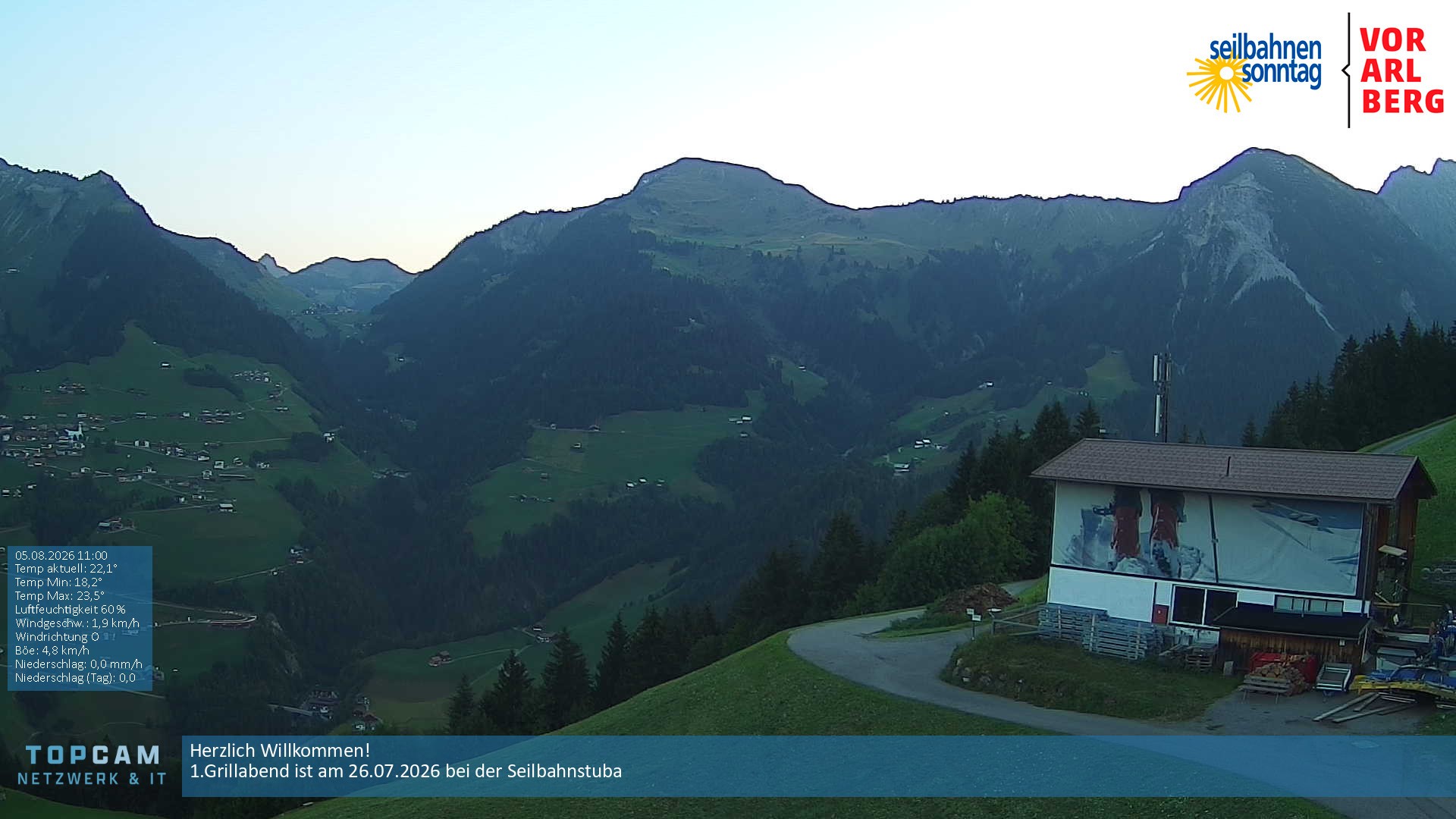 Archiv Foto Webcam Bergstation Pendelbahn in Sonntag