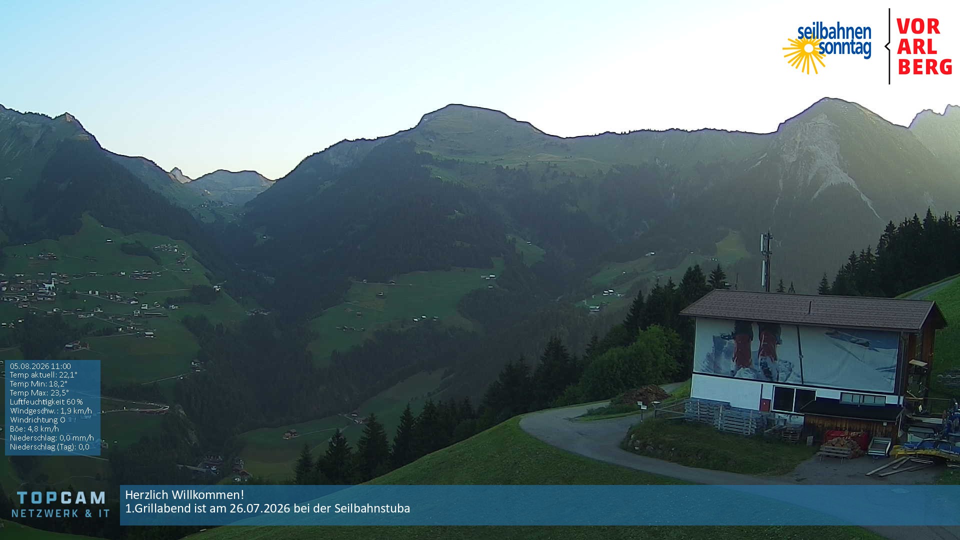 Archiv Foto Webcam Bergstation Pendelbahn in Sonntag
