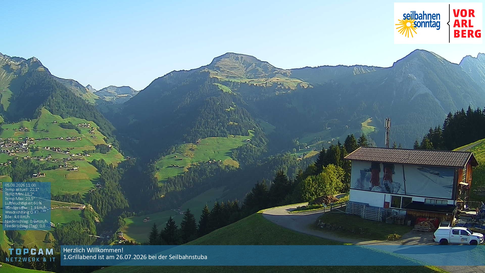 Archiv Foto Webcam Bergstation Pendelbahn in Sonntag