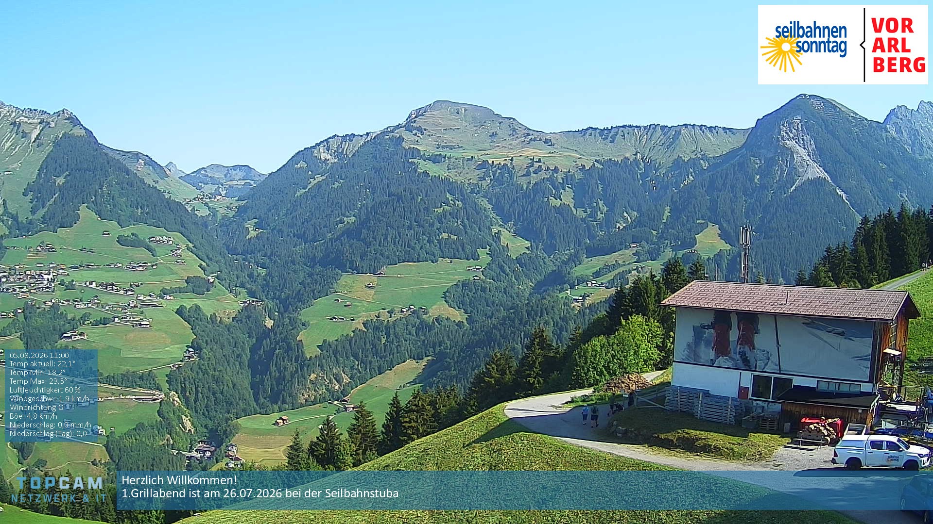 Archiv Foto Webcam Bergstation Pendelbahn in Sonntag