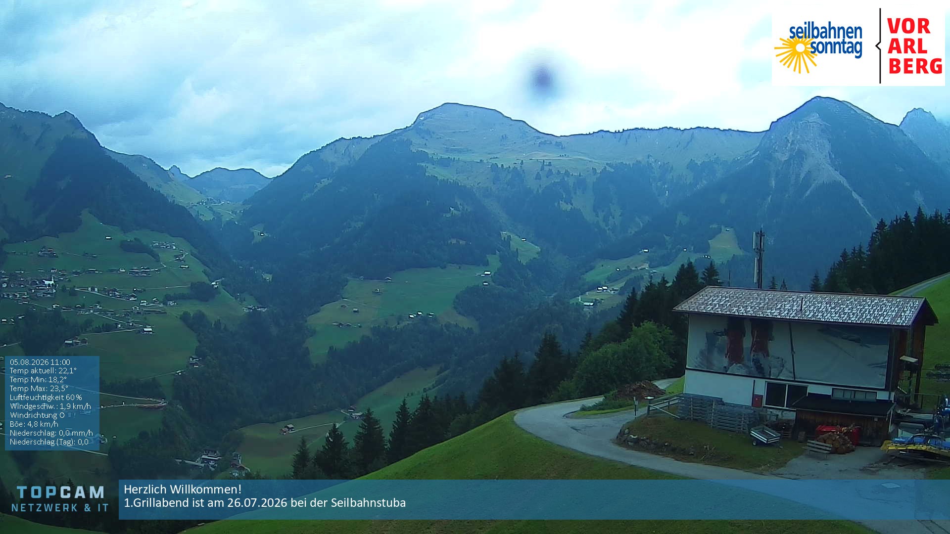 Archiv Foto Webcam Bergstation Pendelbahn in Sonntag