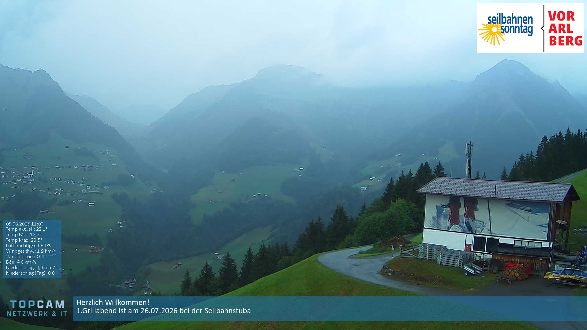 Archiv Foto Webcam Bergstation Pendelbahn in Sonntag