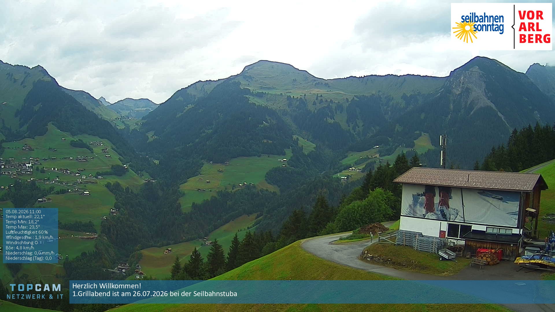 Archiv Foto Webcam Bergstation Pendelbahn in Sonntag