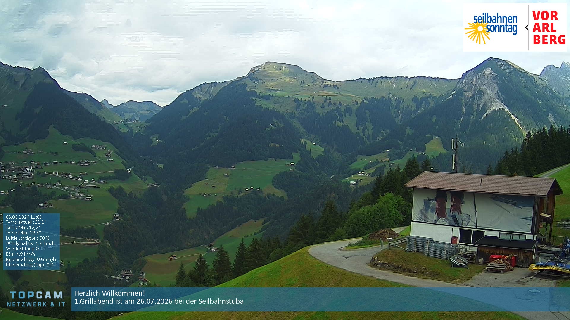 Archiv Foto Webcam Bergstation Pendelbahn in Sonntag