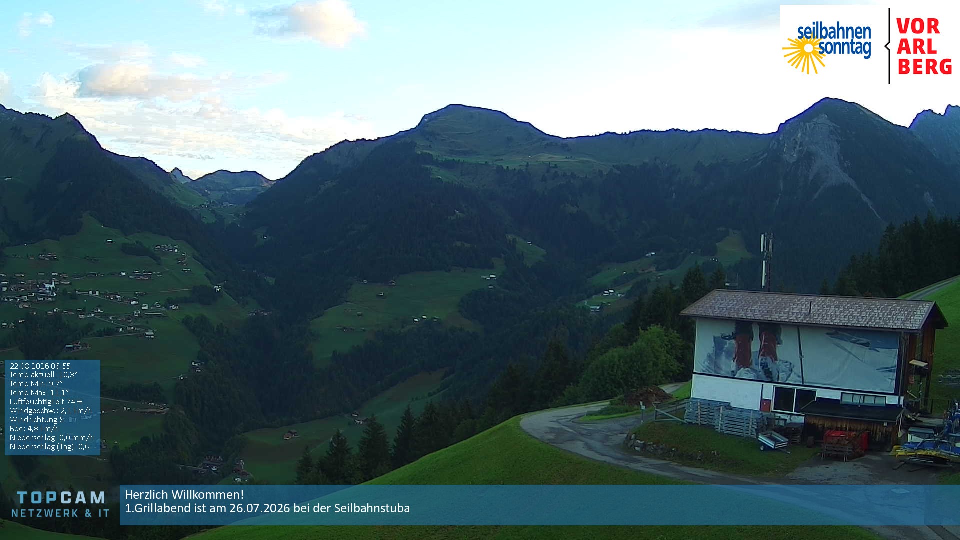 Archived image Webcam top station Stein, Sonntag