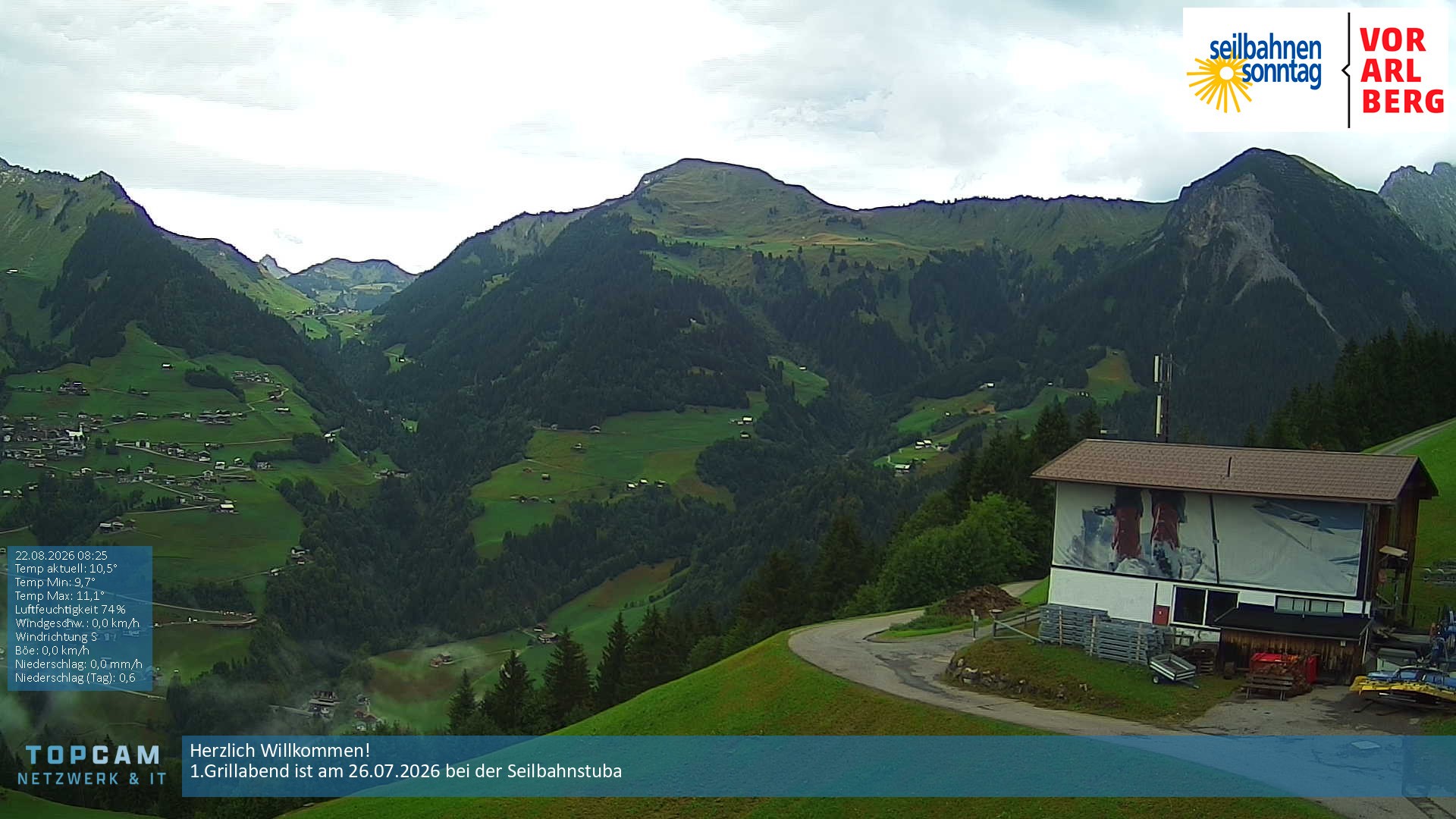 Archived image Webcam top station Stein, Sonntag