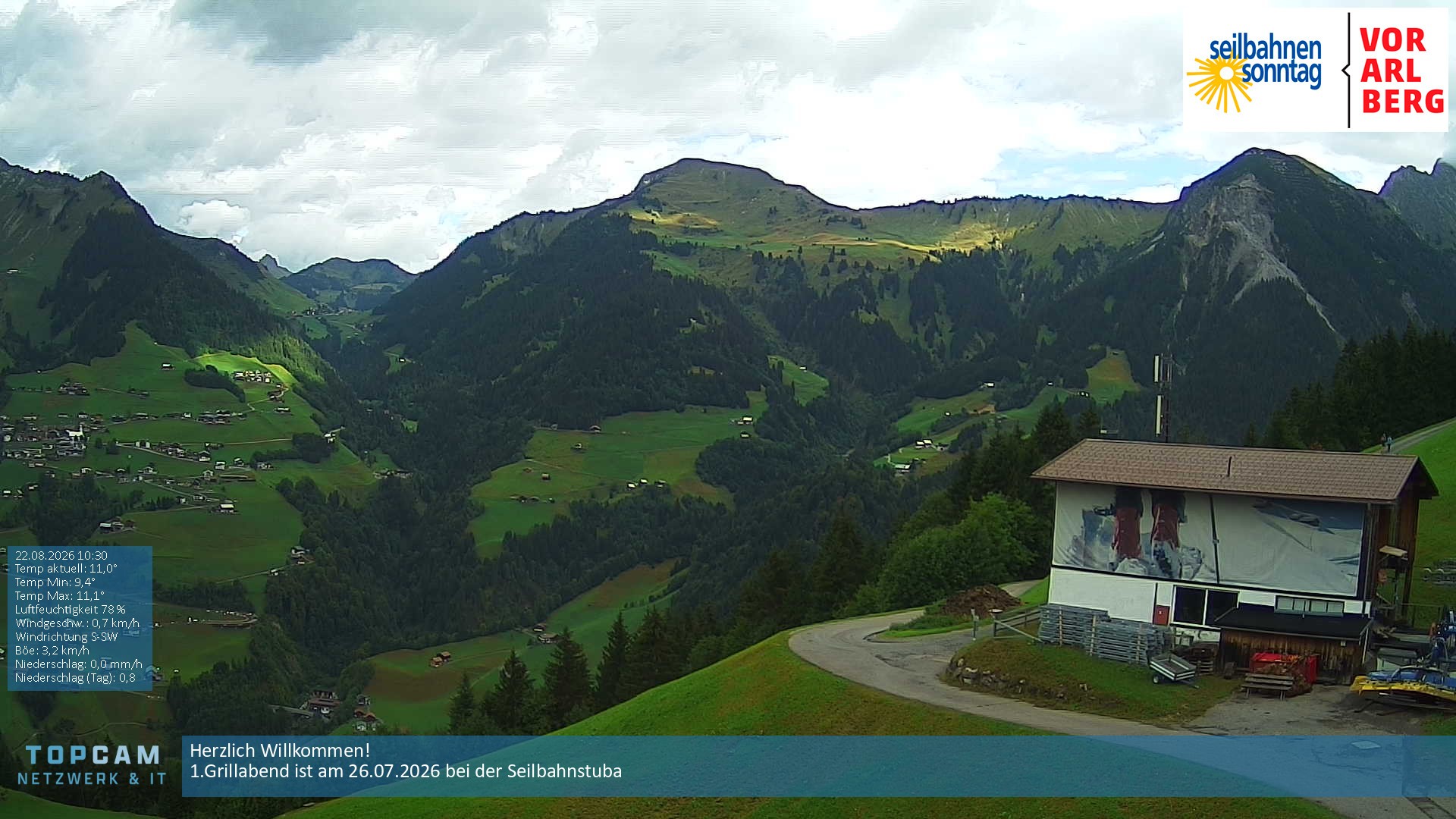 Archived image Webcam top station Stein, Sonntag