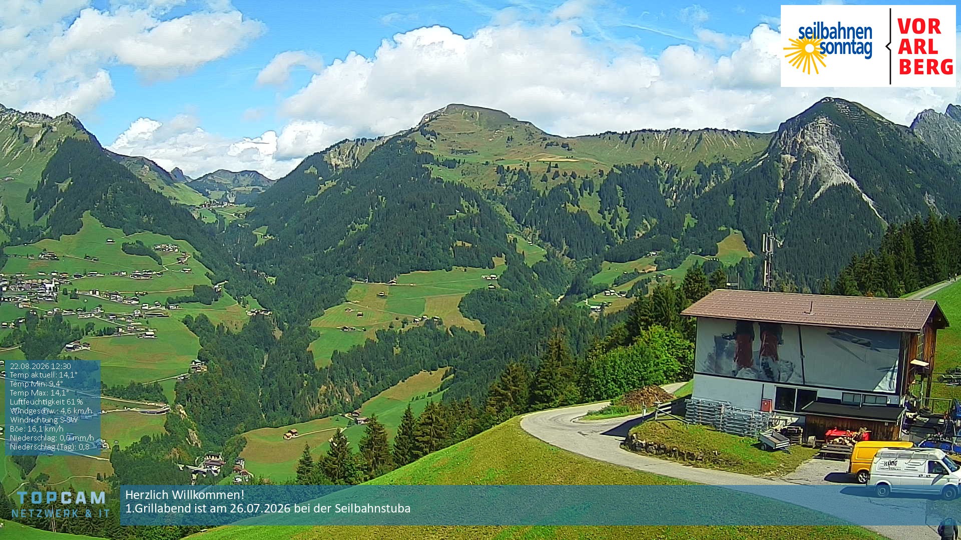 Archived image Webcam top station Stein, Sonntag