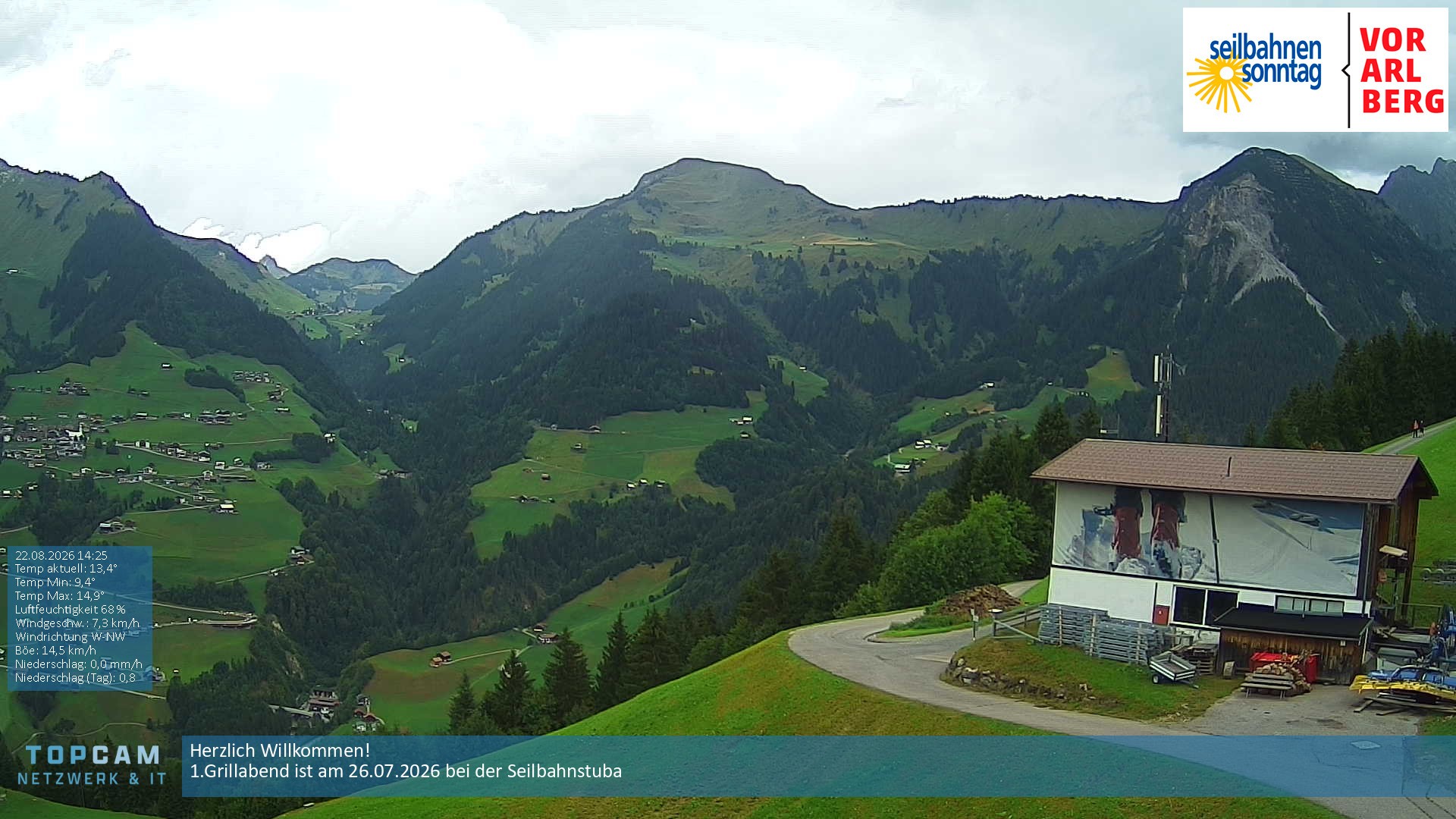 Archived image Webcam top station Stein, Sonntag