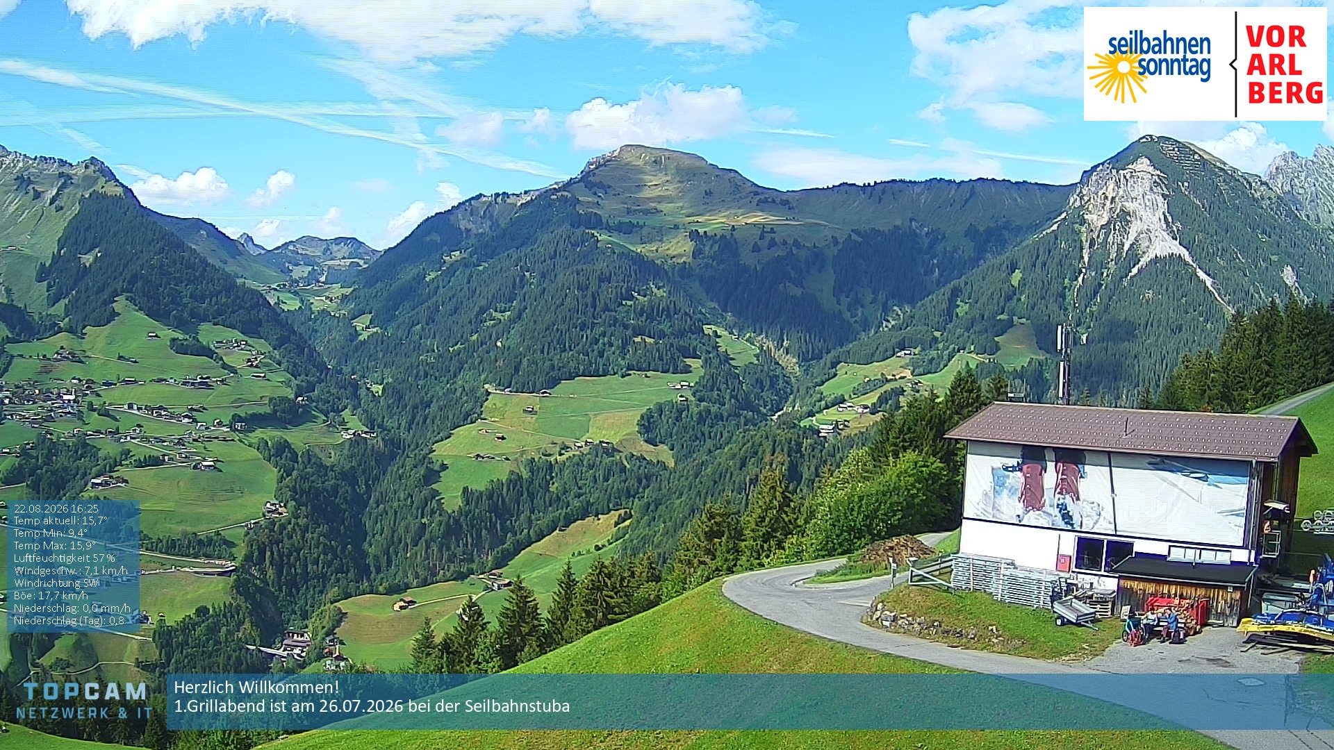 Archived image Webcam top station Stein, Sonntag