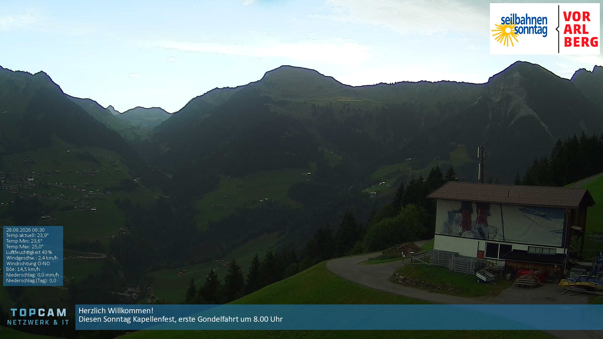 Archiv Foto Webcam Bergstation Pendelbahn in Sonntag