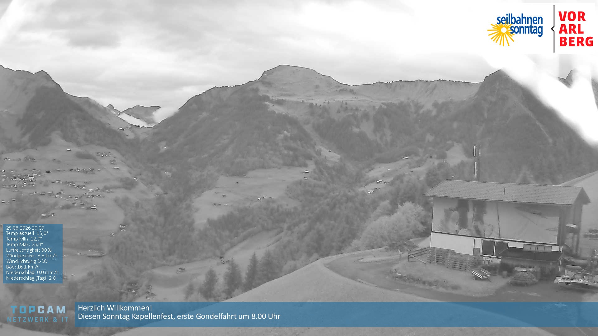 Archiv Foto Webcam Bergstation Pendelbahn in Sonntag