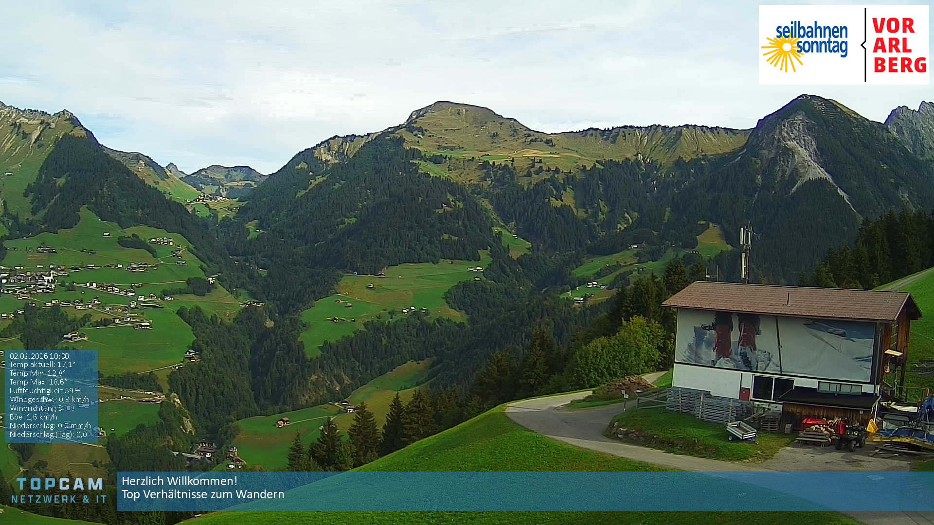 Archiv Foto Webcam Bergstation Pendelbahn in Sonntag
