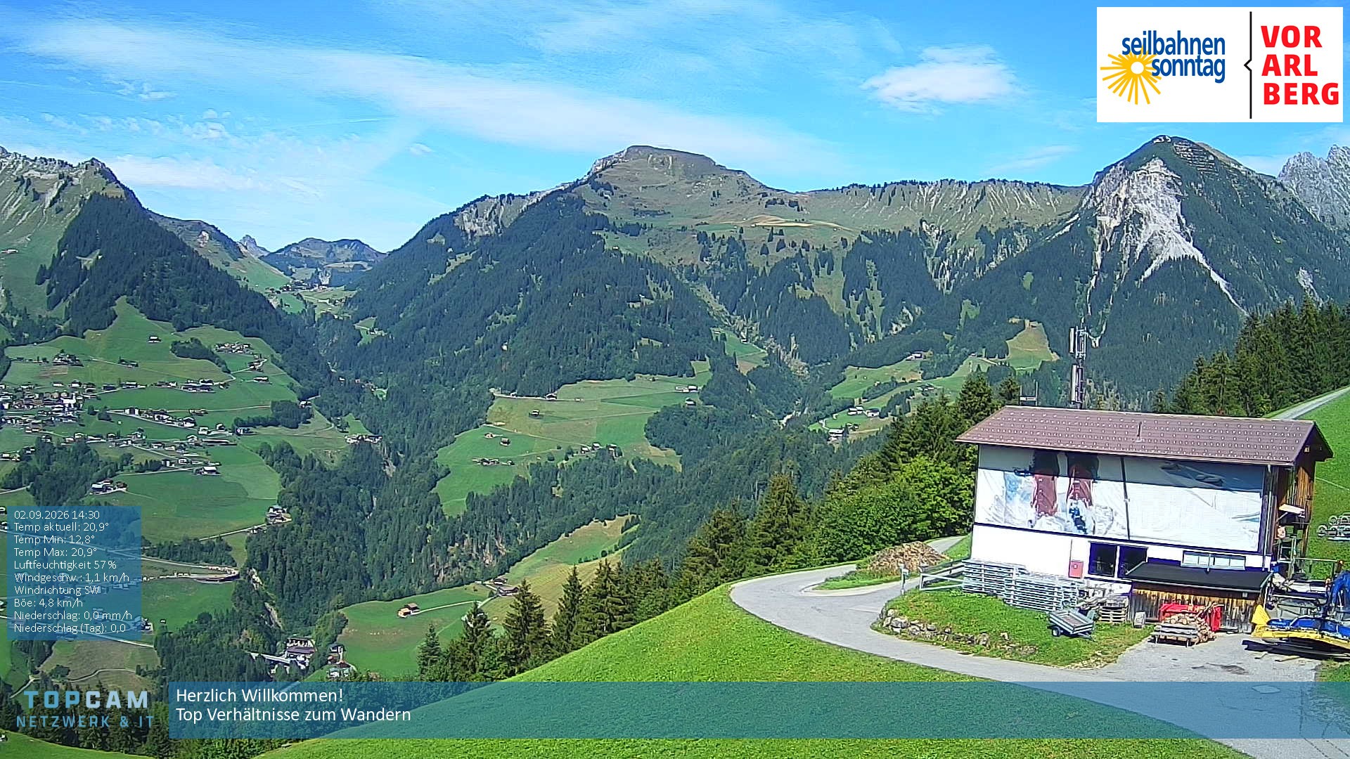 Archiv Foto Webcam Bergstation Pendelbahn in Sonntag