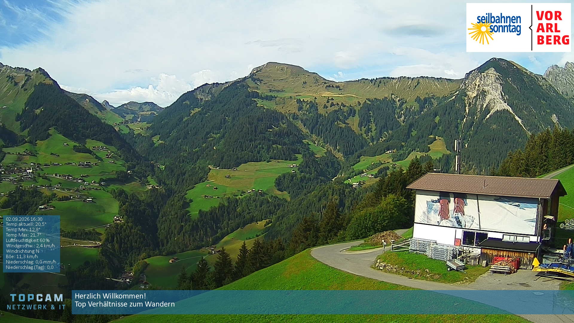 Archiv Foto Webcam Bergstation Pendelbahn in Sonntag