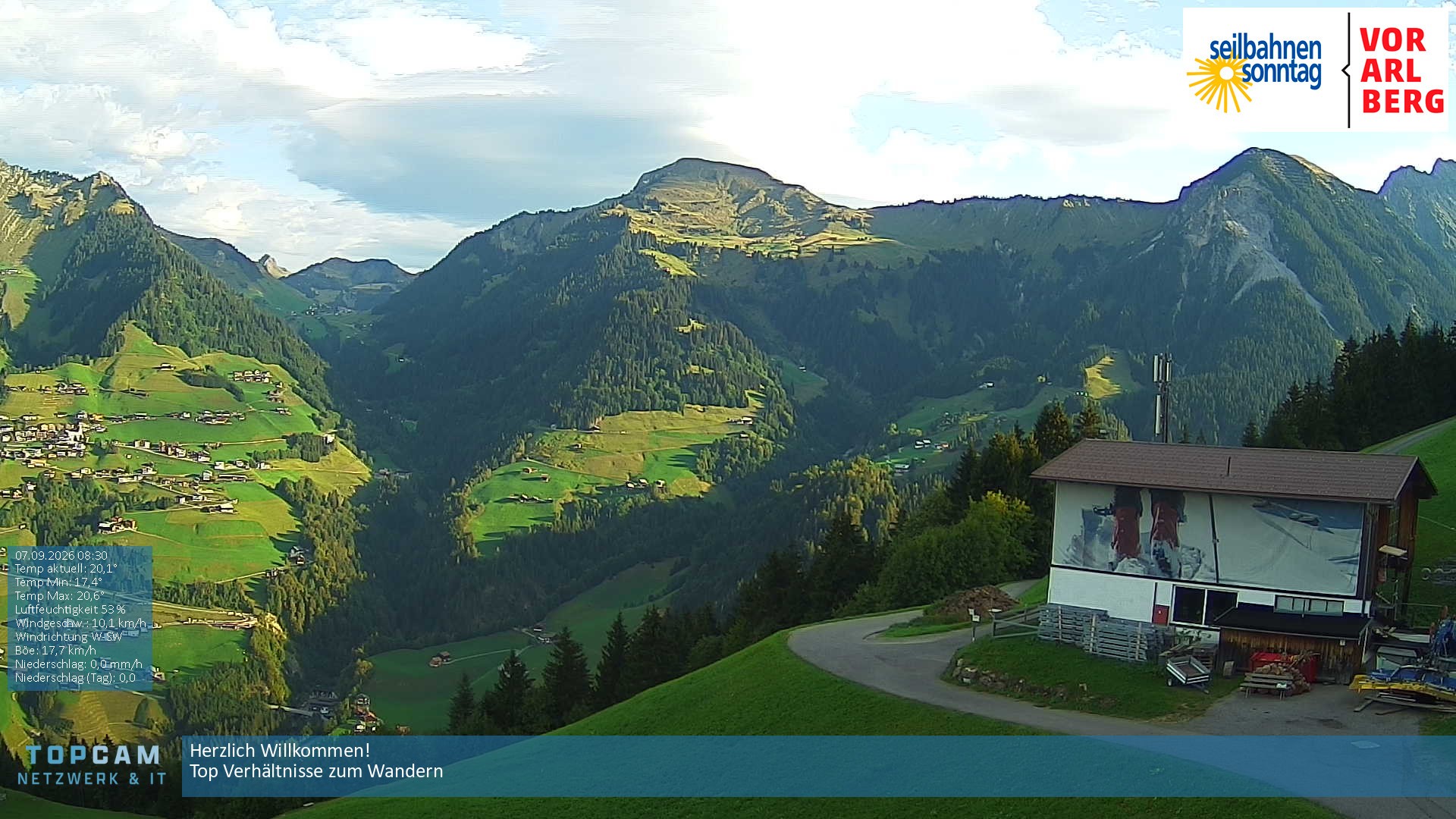 Archiv Foto Webcam Bergstation Pendelbahn in Sonntag