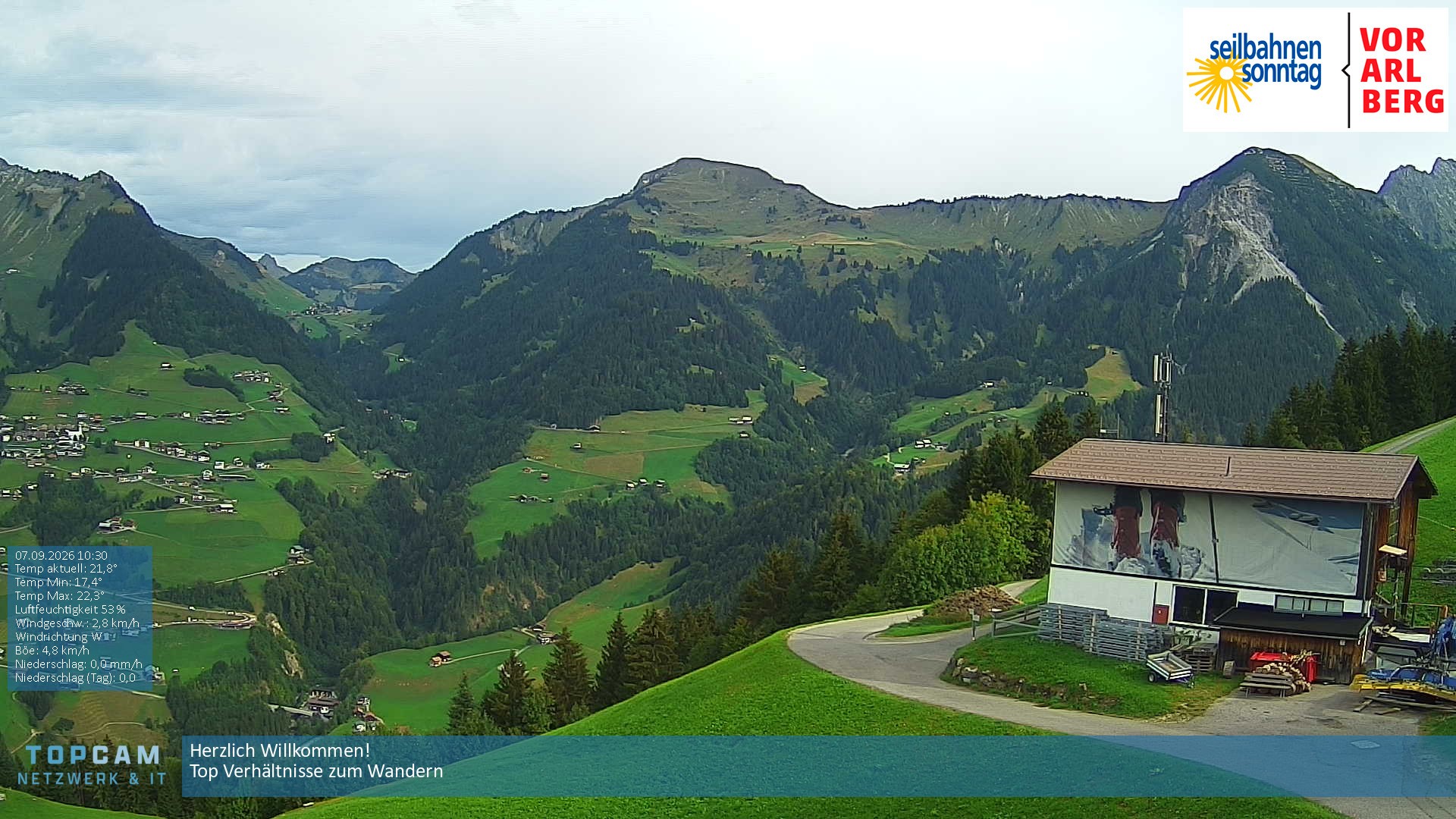 Archiv Foto Webcam Bergstation Pendelbahn in Sonntag