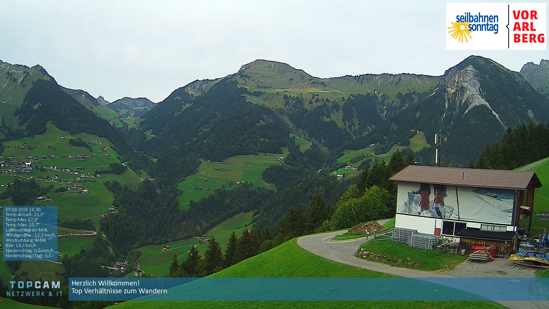 Archiv Foto Webcam Bergstation Pendelbahn in Sonntag