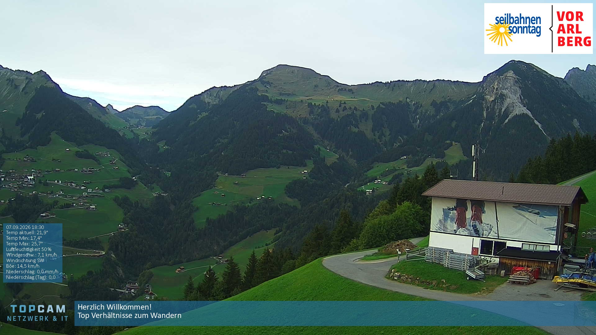 Archiv Foto Webcam Bergstation Pendelbahn in Sonntag