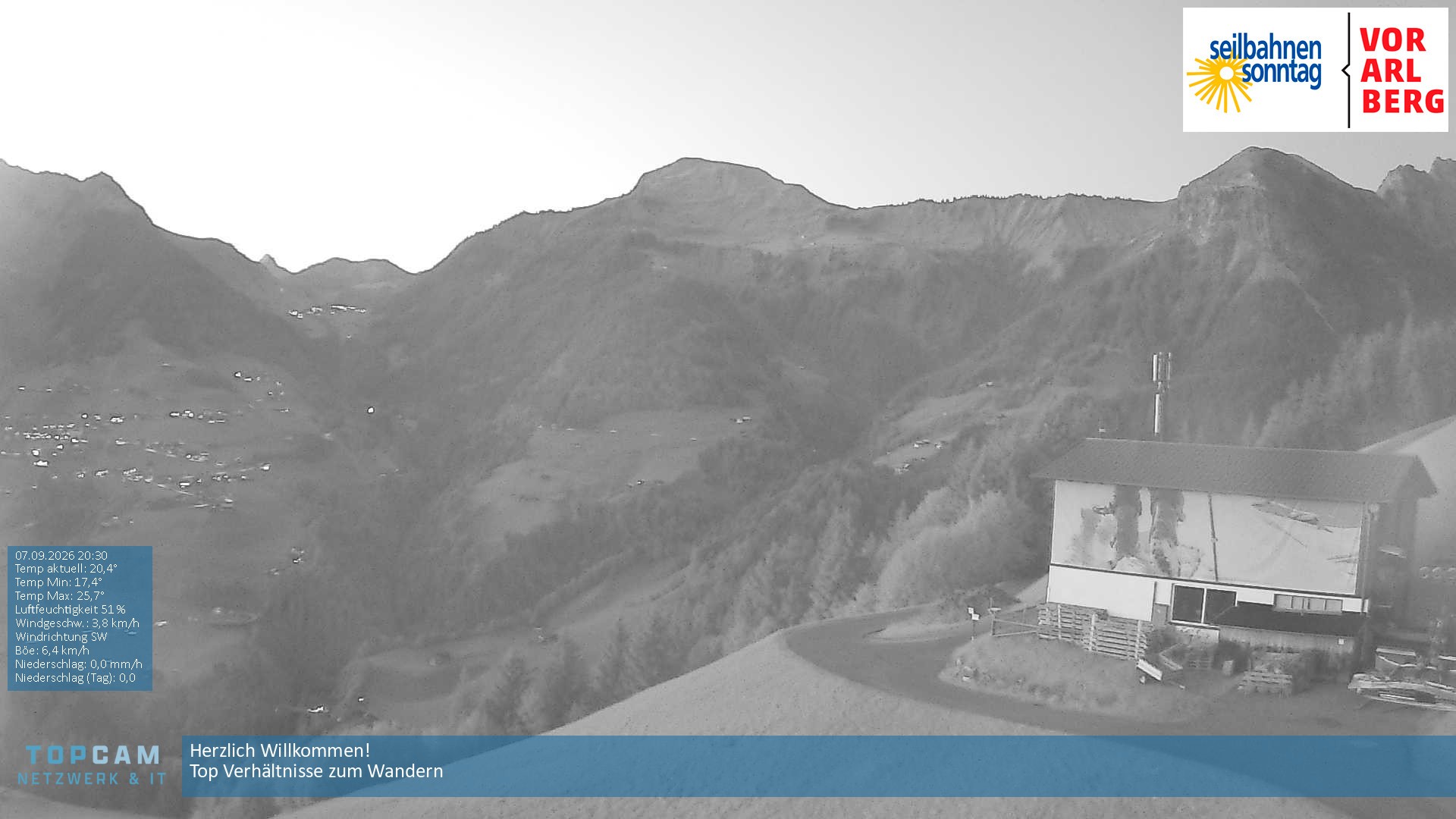 Archiv Foto Webcam Bergstation Pendelbahn in Sonntag
