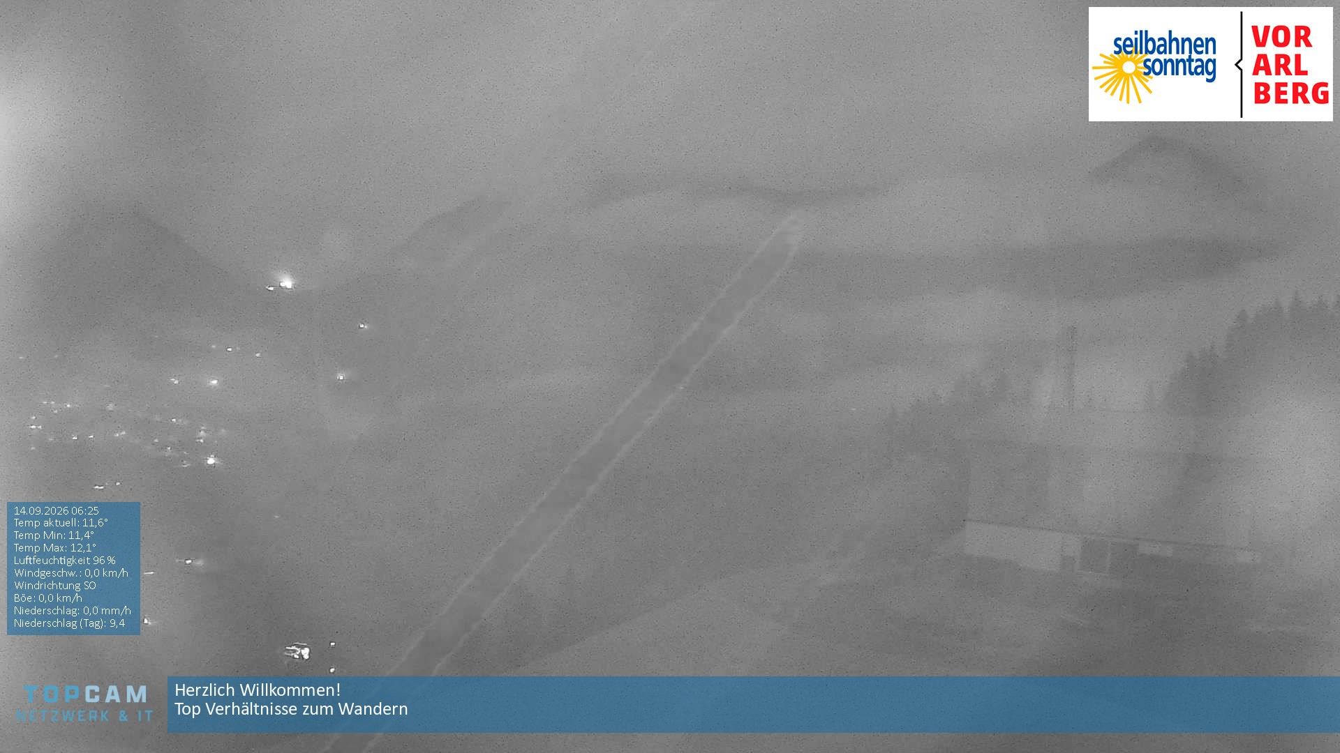 Archiv Foto Webcam Bergstation Pendelbahn in Sonntag