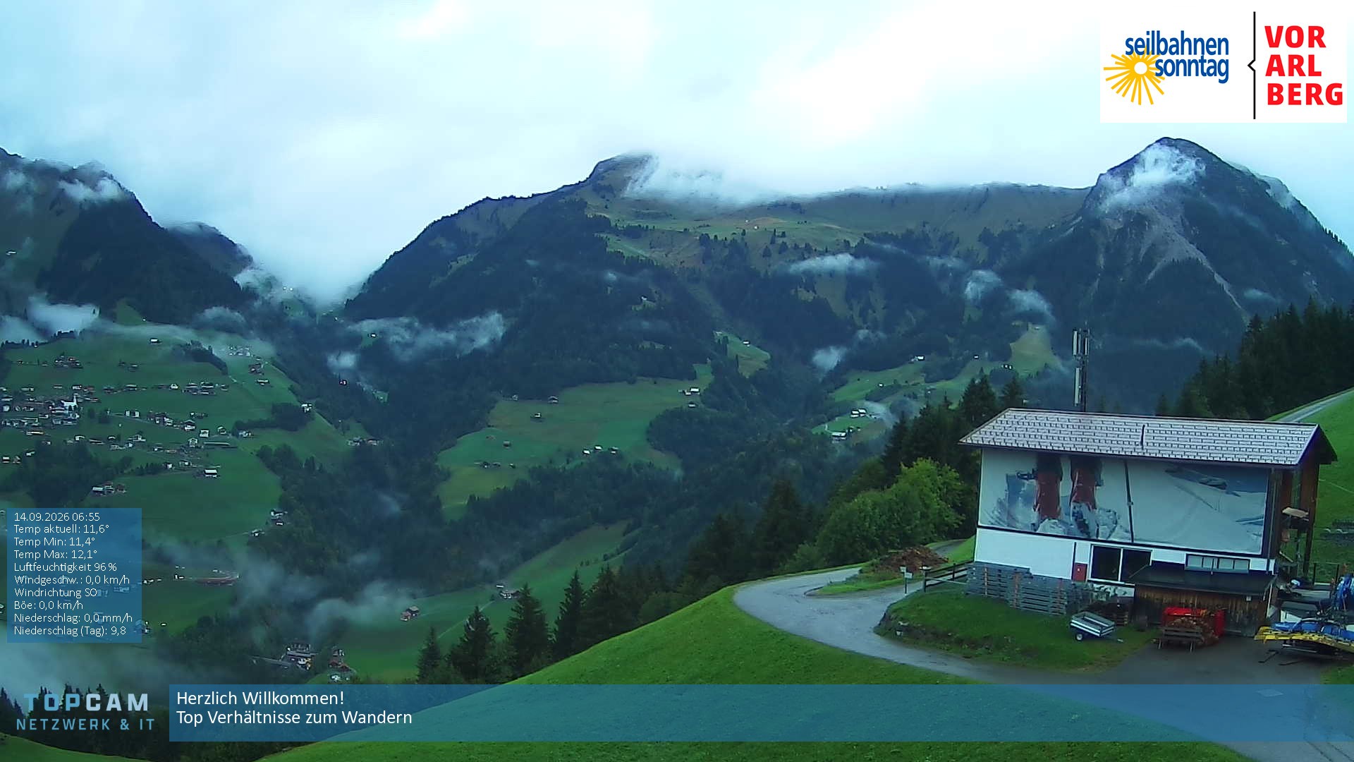 Archiv Foto Webcam Bergstation Pendelbahn in Sonntag