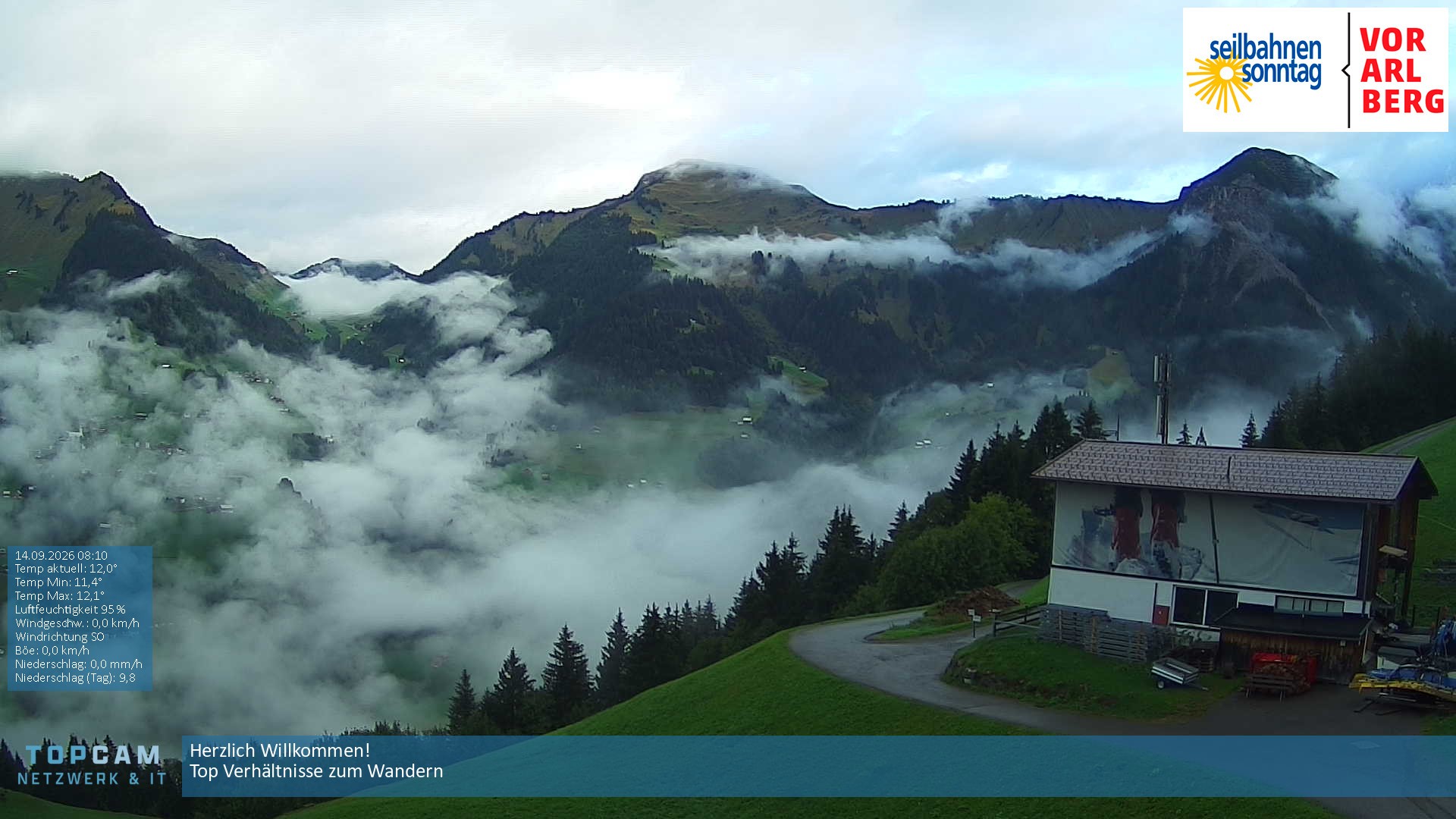 Archiv Foto Webcam Bergstation Pendelbahn in Sonntag