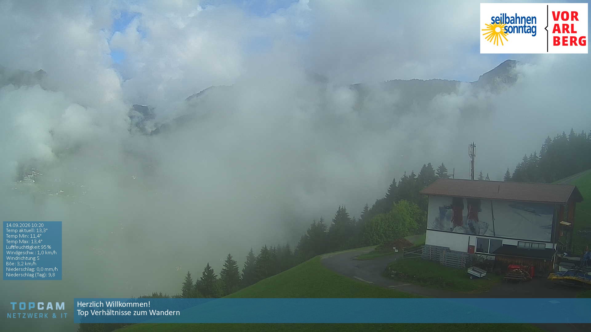Archiv Foto Webcam Bergstation Pendelbahn in Sonntag