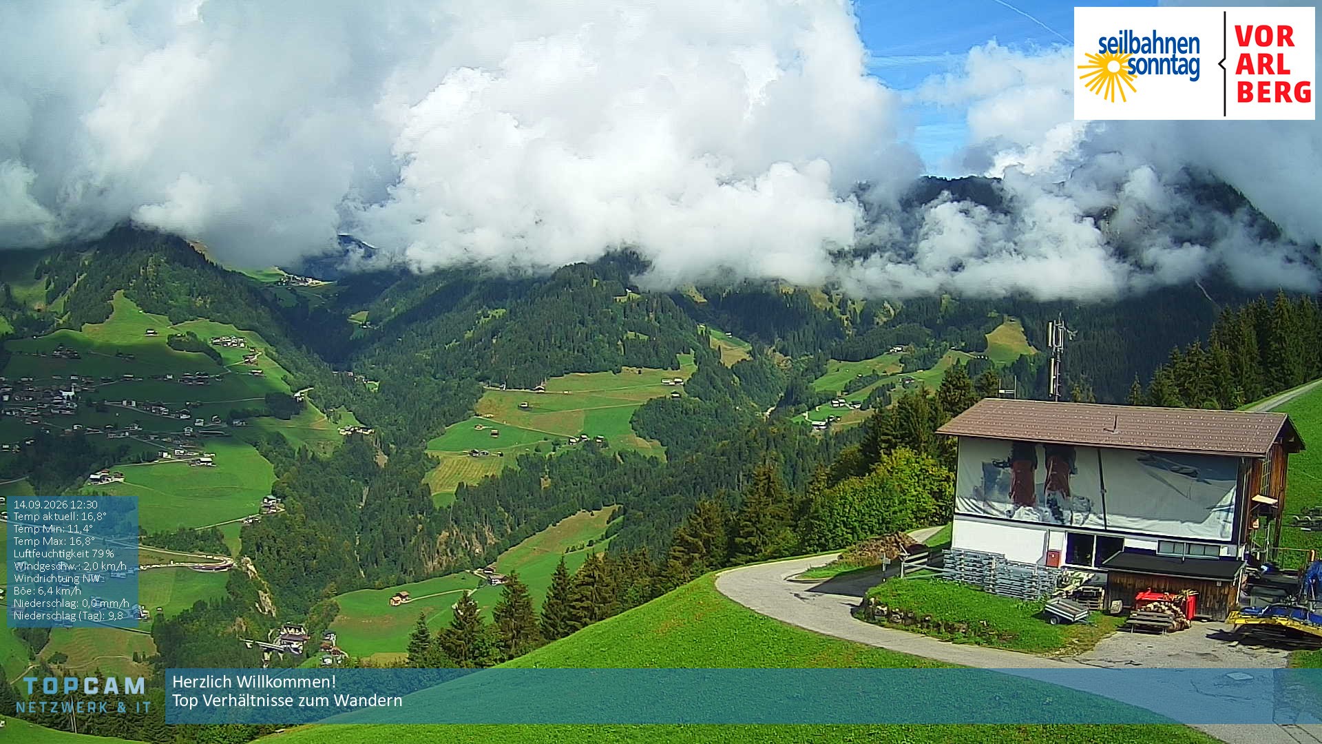 Archiv Foto Webcam Bergstation Pendelbahn in Sonntag