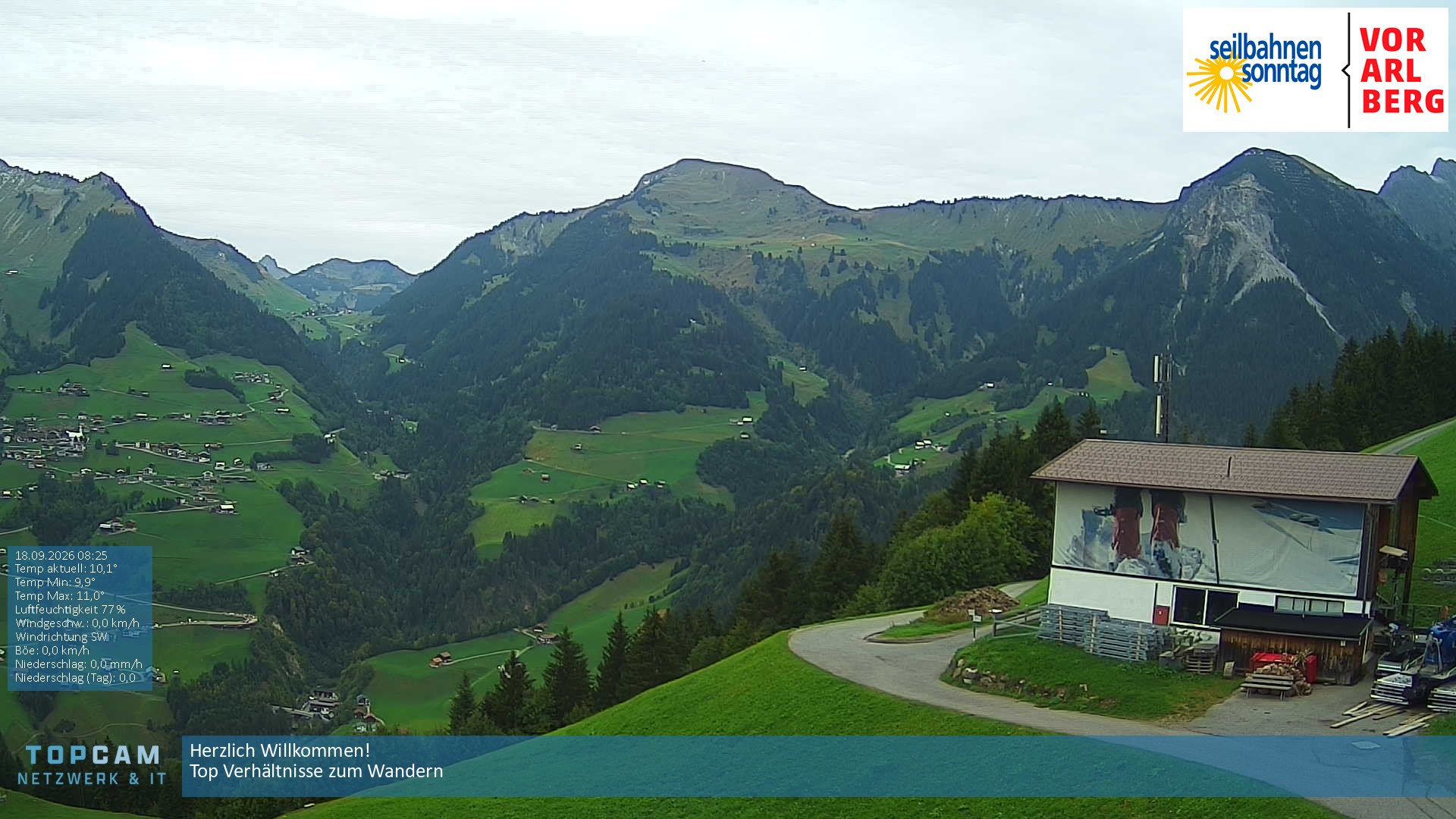 Archiv Foto Webcam Bergstation Pendelbahn in Sonntag