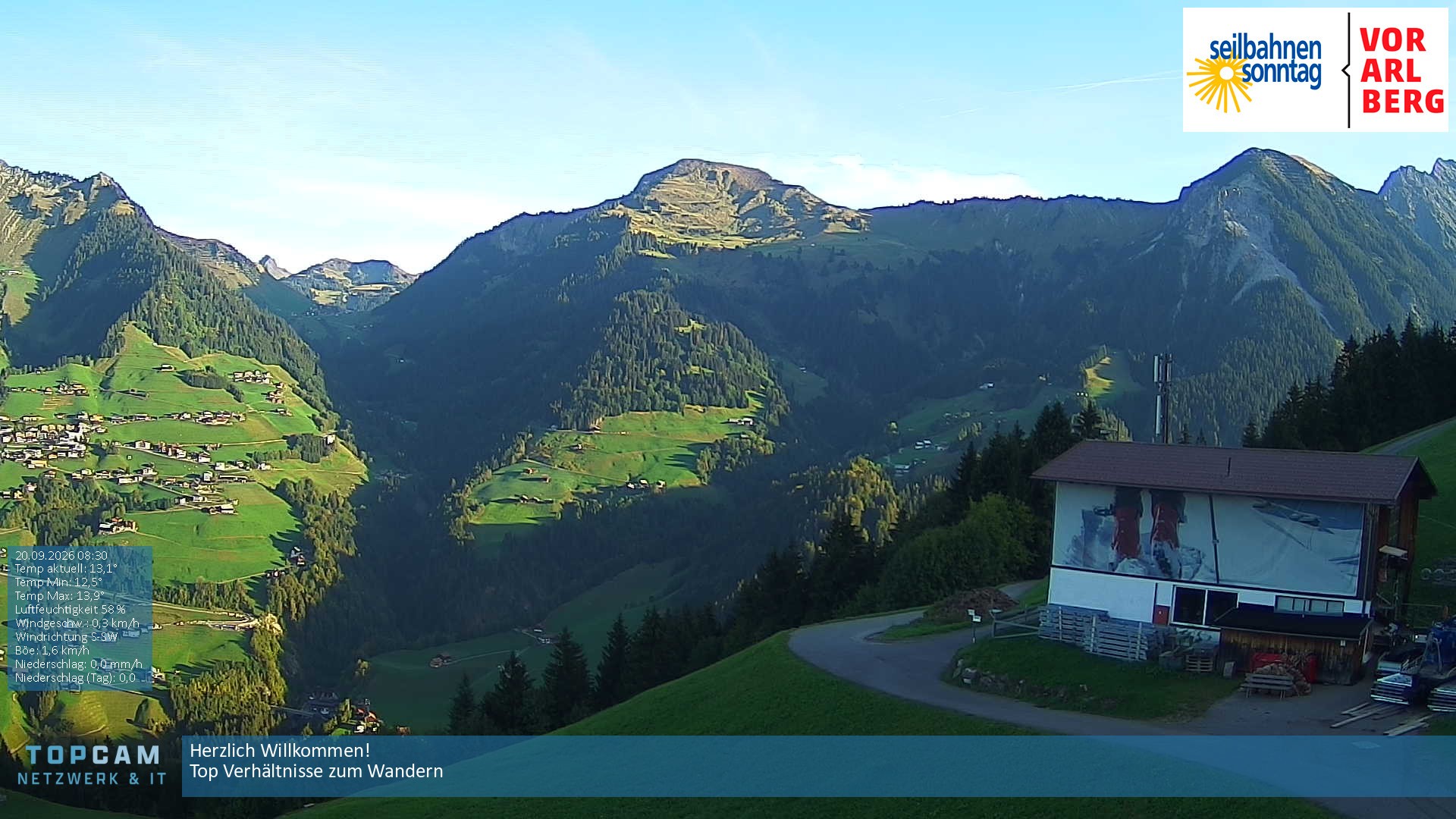 Archiv Foto Webcam Bergstation Pendelbahn in Sonntag