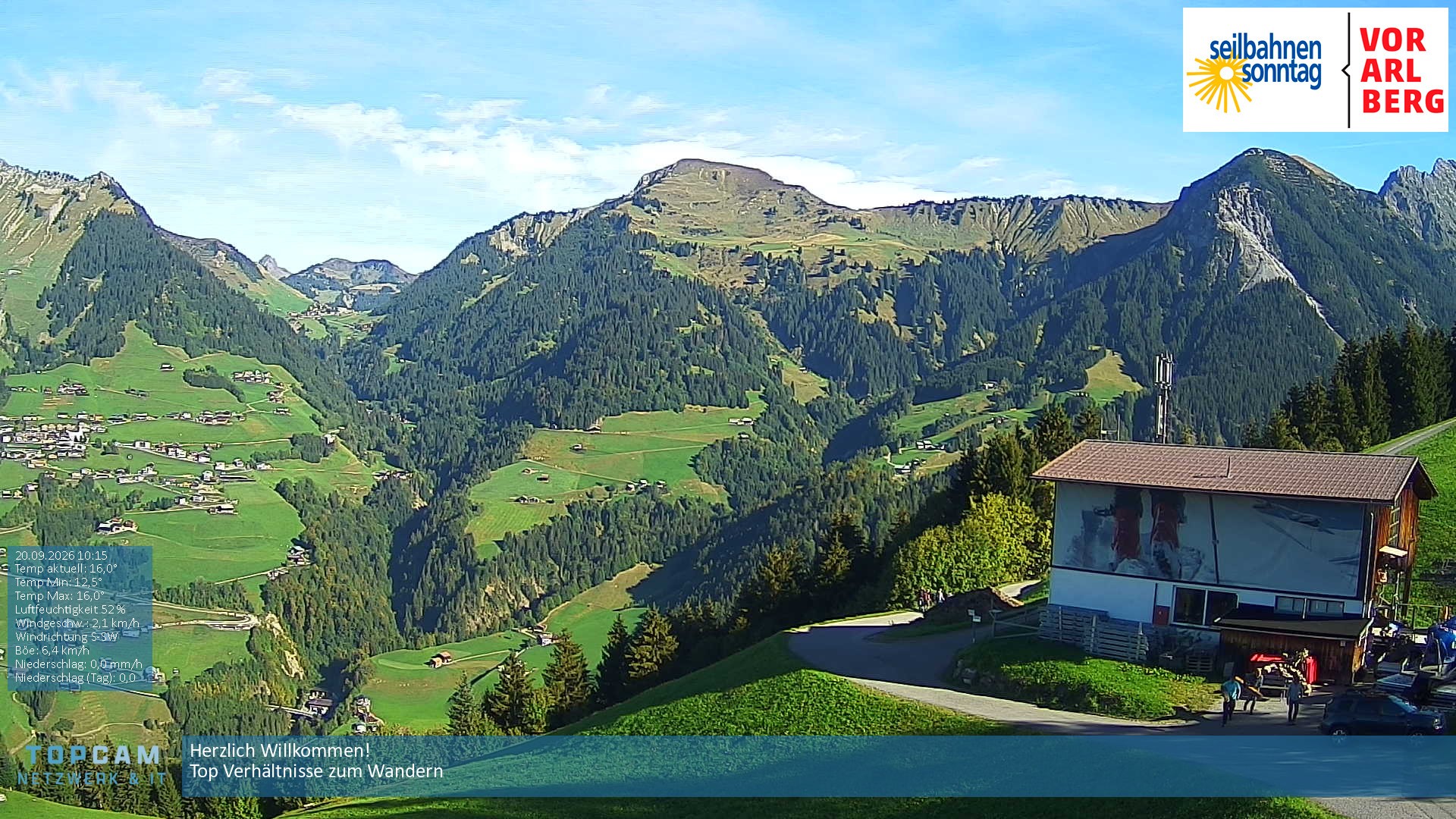 Archiv Foto Webcam Bergstation Pendelbahn in Sonntag