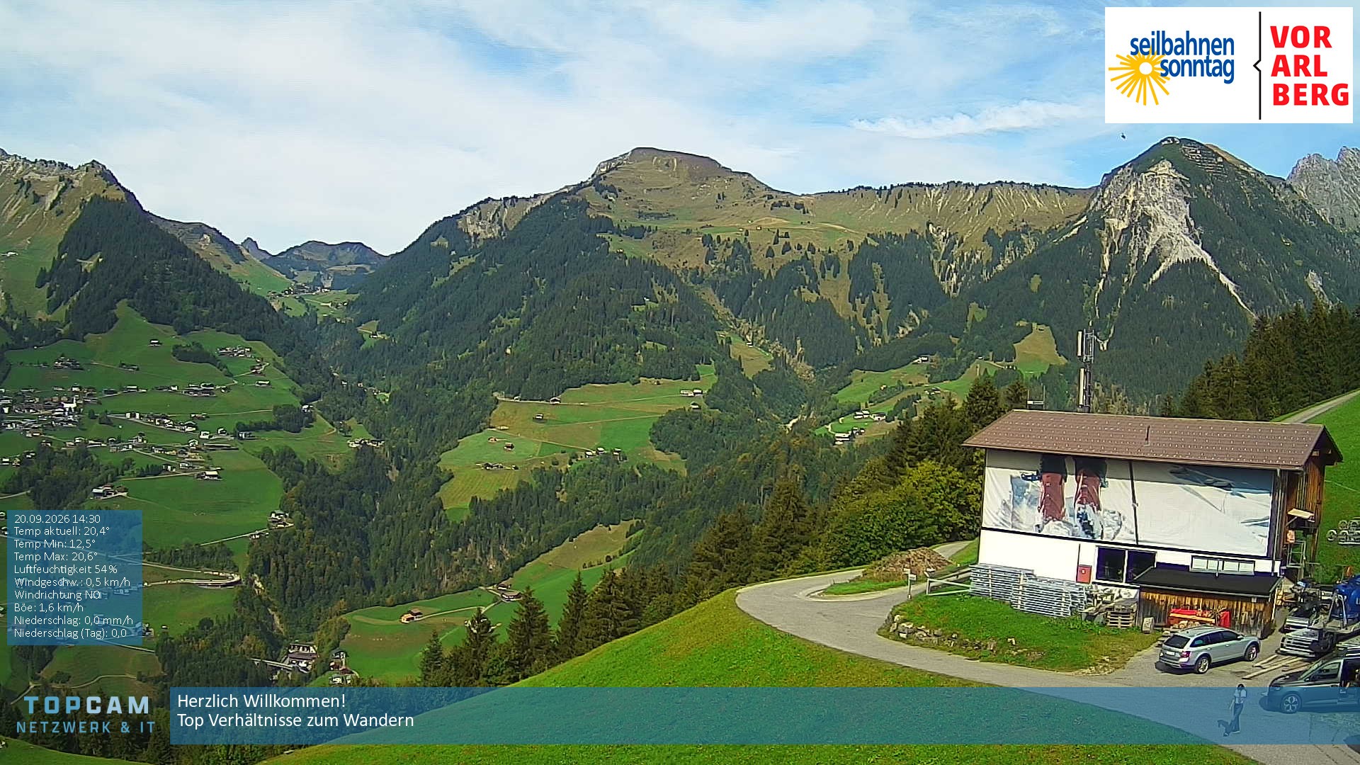 Archiv Foto Webcam Bergstation Pendelbahn in Sonntag