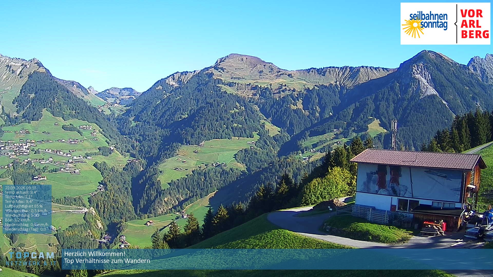 Archiv Foto Webcam Bergstation Pendelbahn in Sonntag