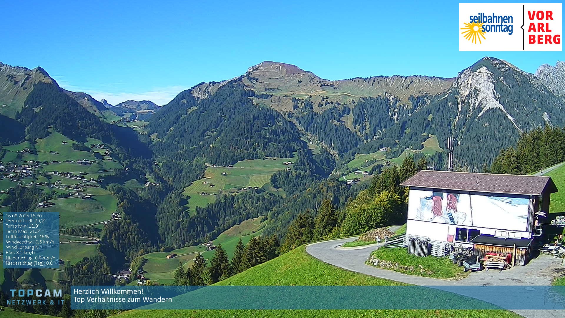 Archiv Foto Webcam Bergstation Pendelbahn in Sonntag
