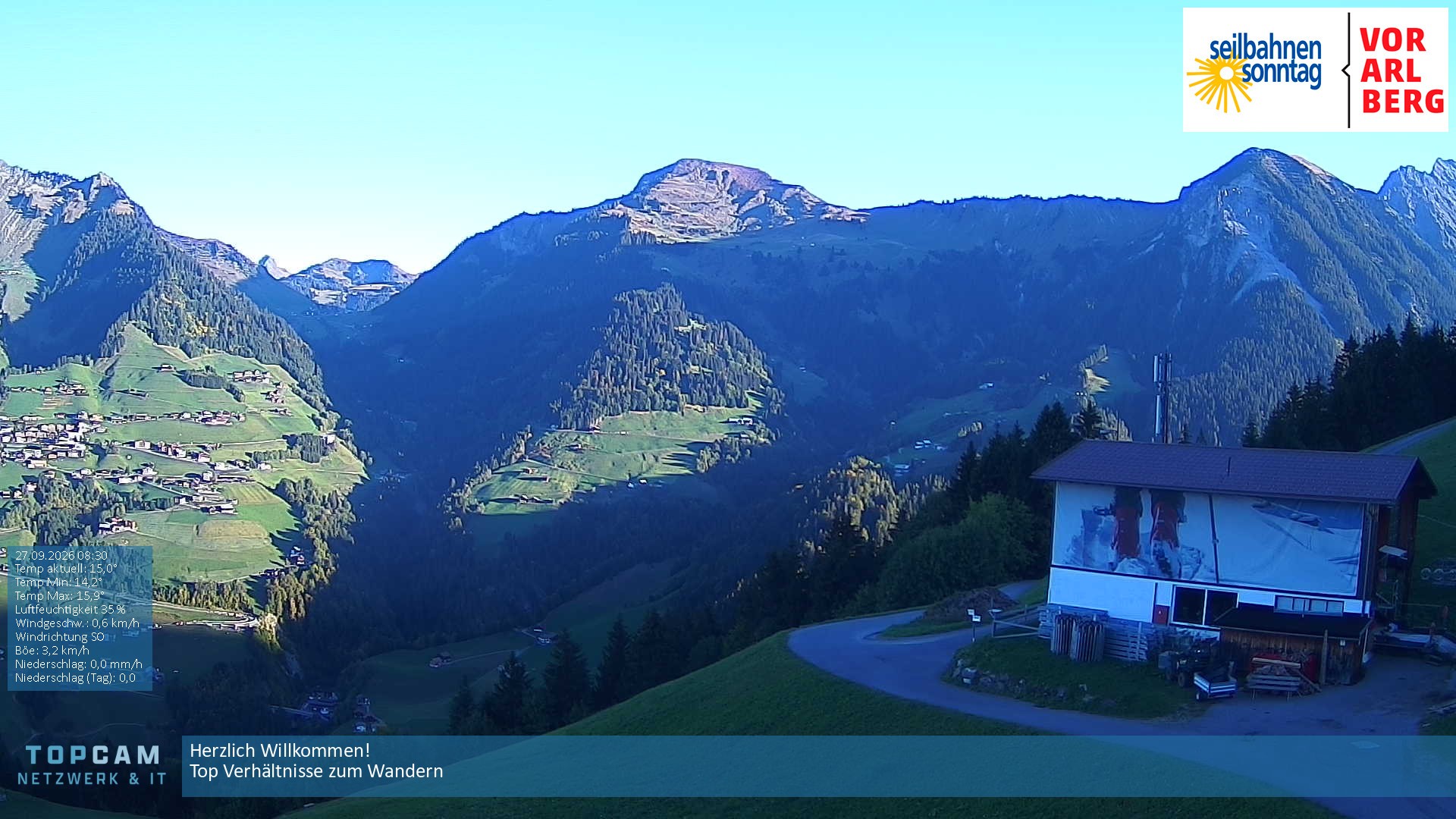 Archiv Foto Webcam Bergstation Pendelbahn in Sonntag
