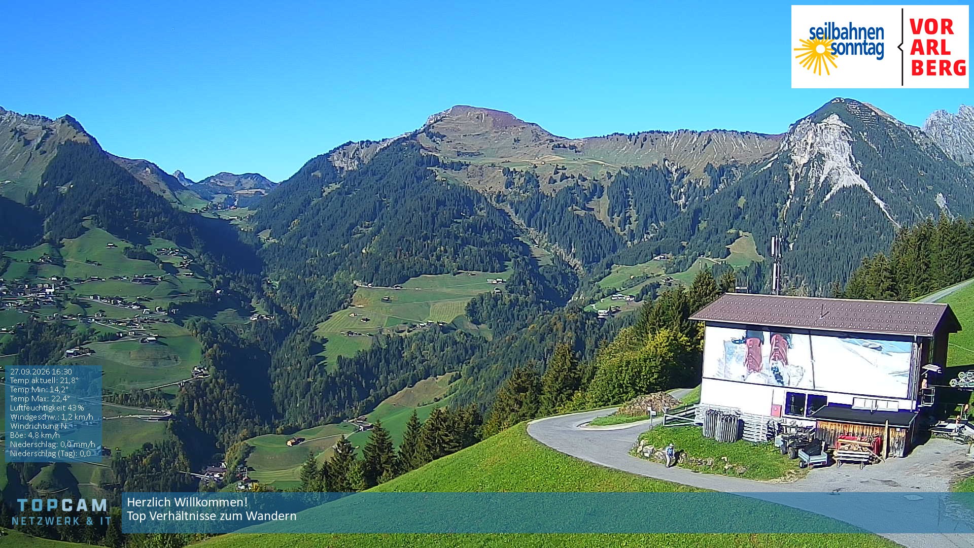 Archiv Foto Webcam Bergstation Pendelbahn in Sonntag
