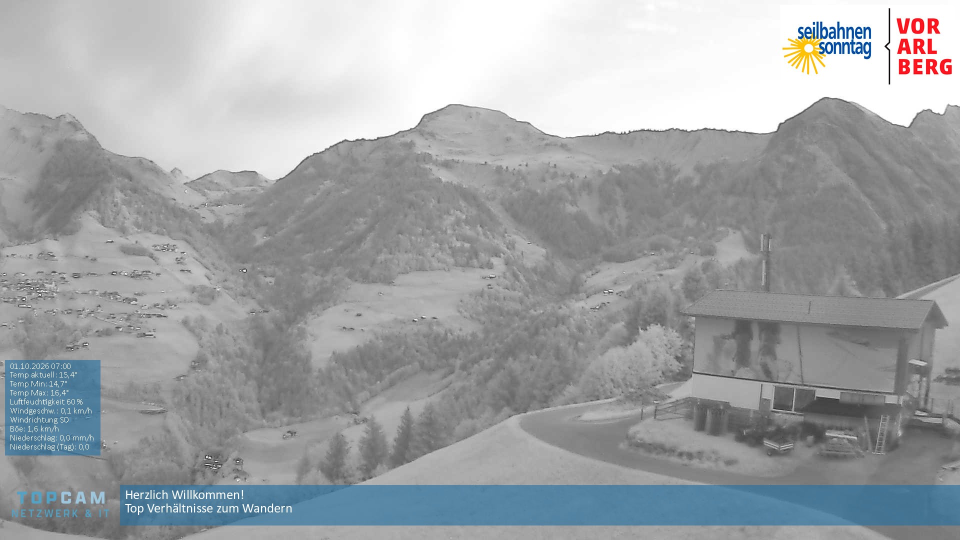 Archiv Foto Webcam Bergstation Pendelbahn in Sonntag