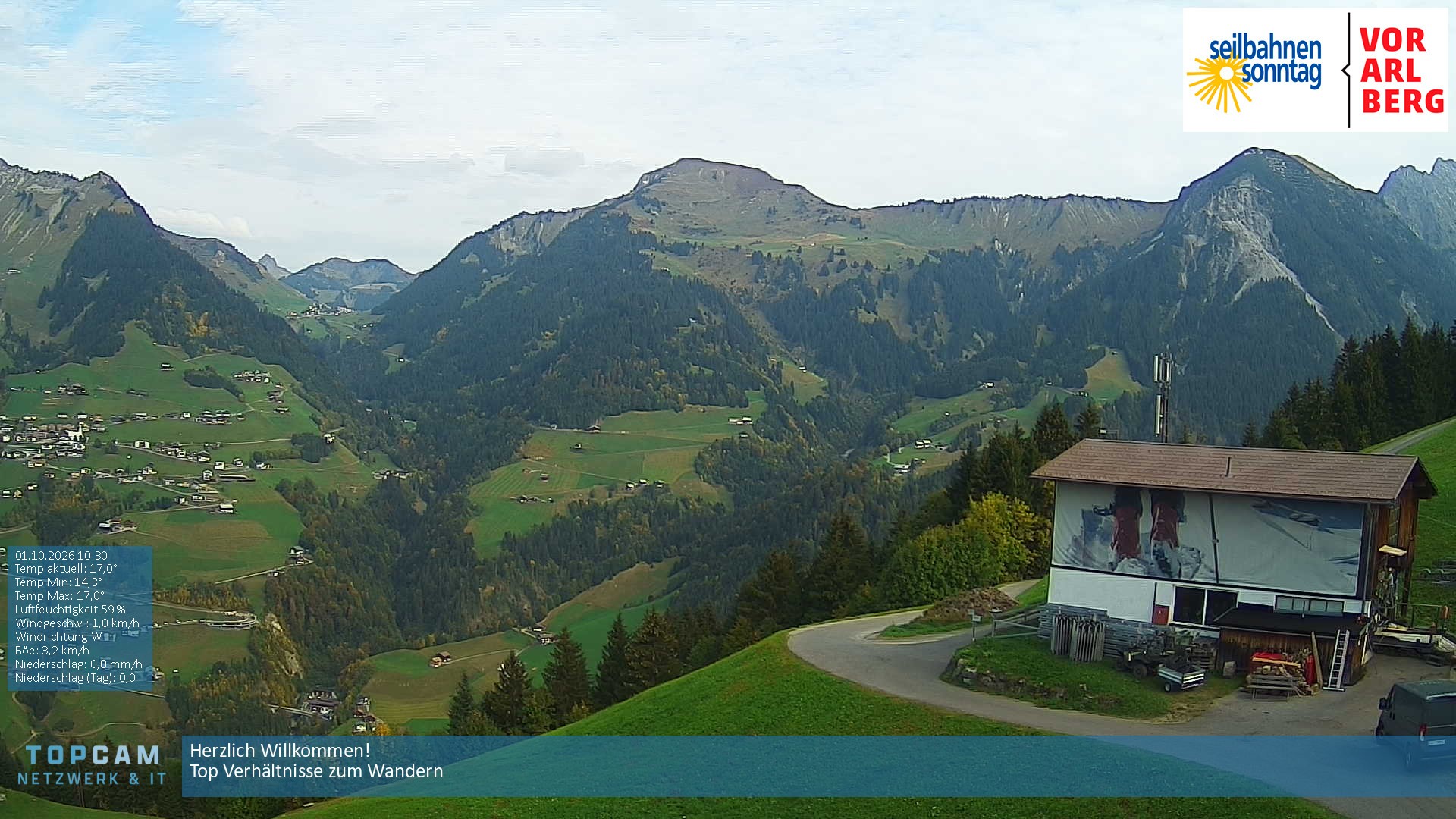 Archiv Foto Webcam Bergstation Pendelbahn in Sonntag