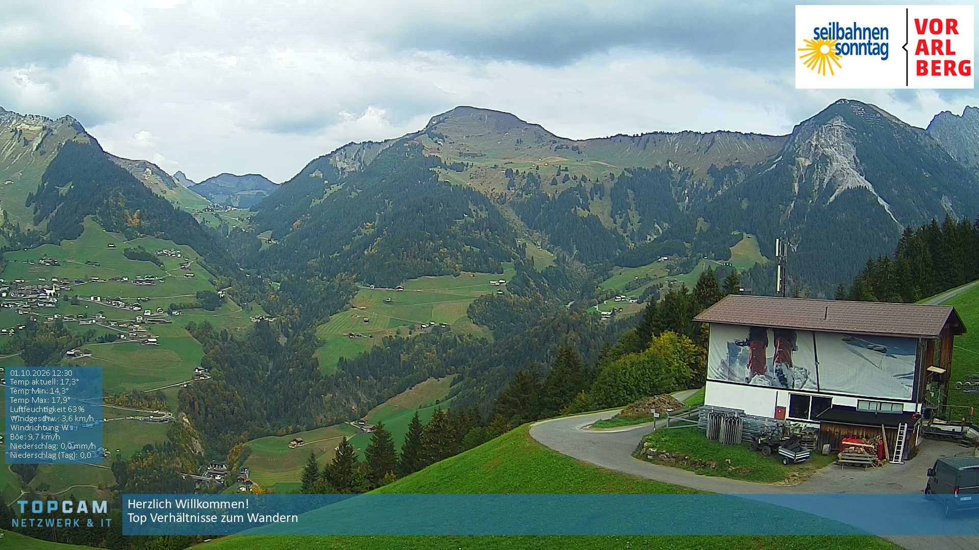 Archiv Foto Webcam Bergstation Pendelbahn in Sonntag