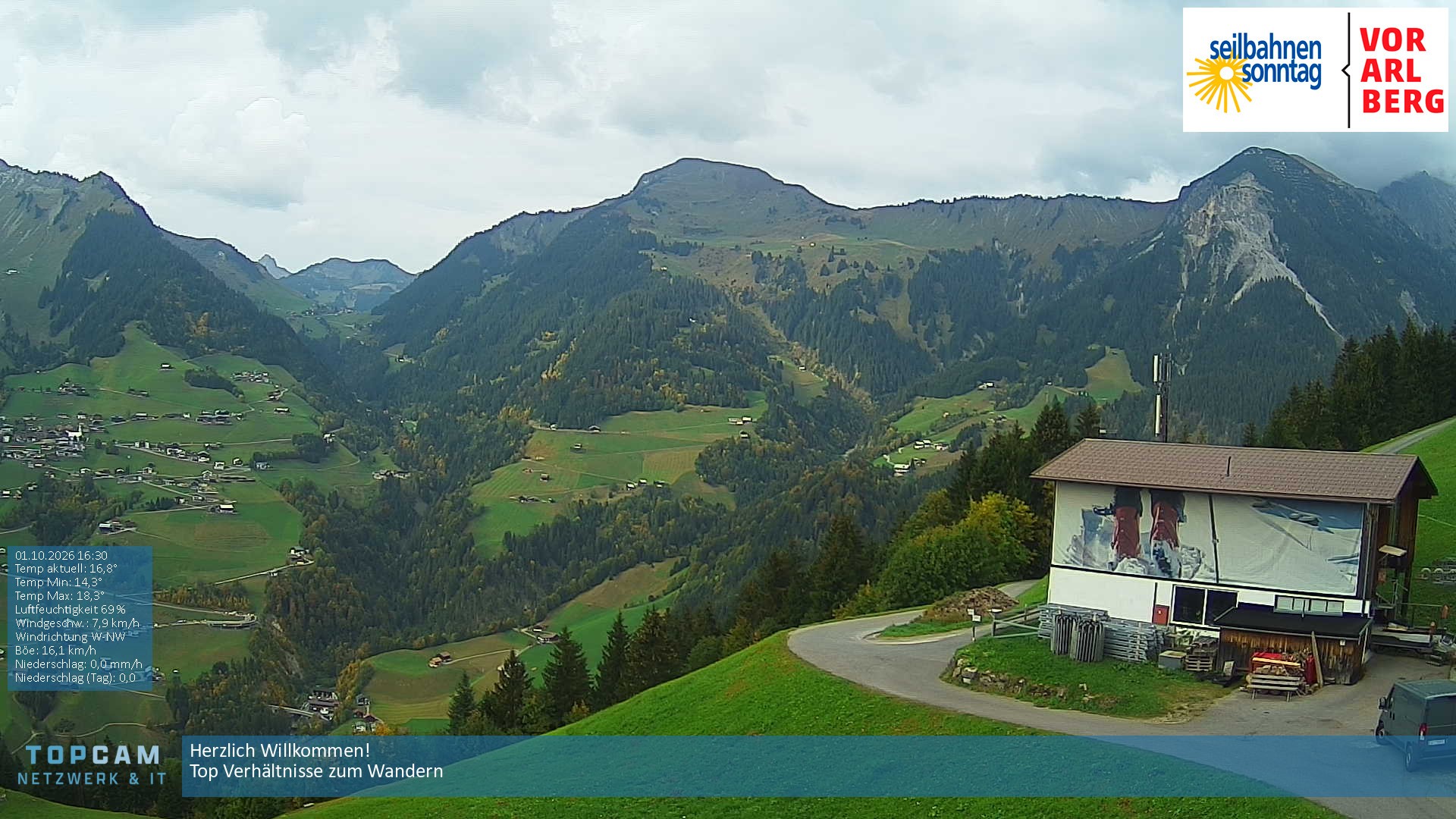 Archiv Foto Webcam Bergstation Pendelbahn in Sonntag