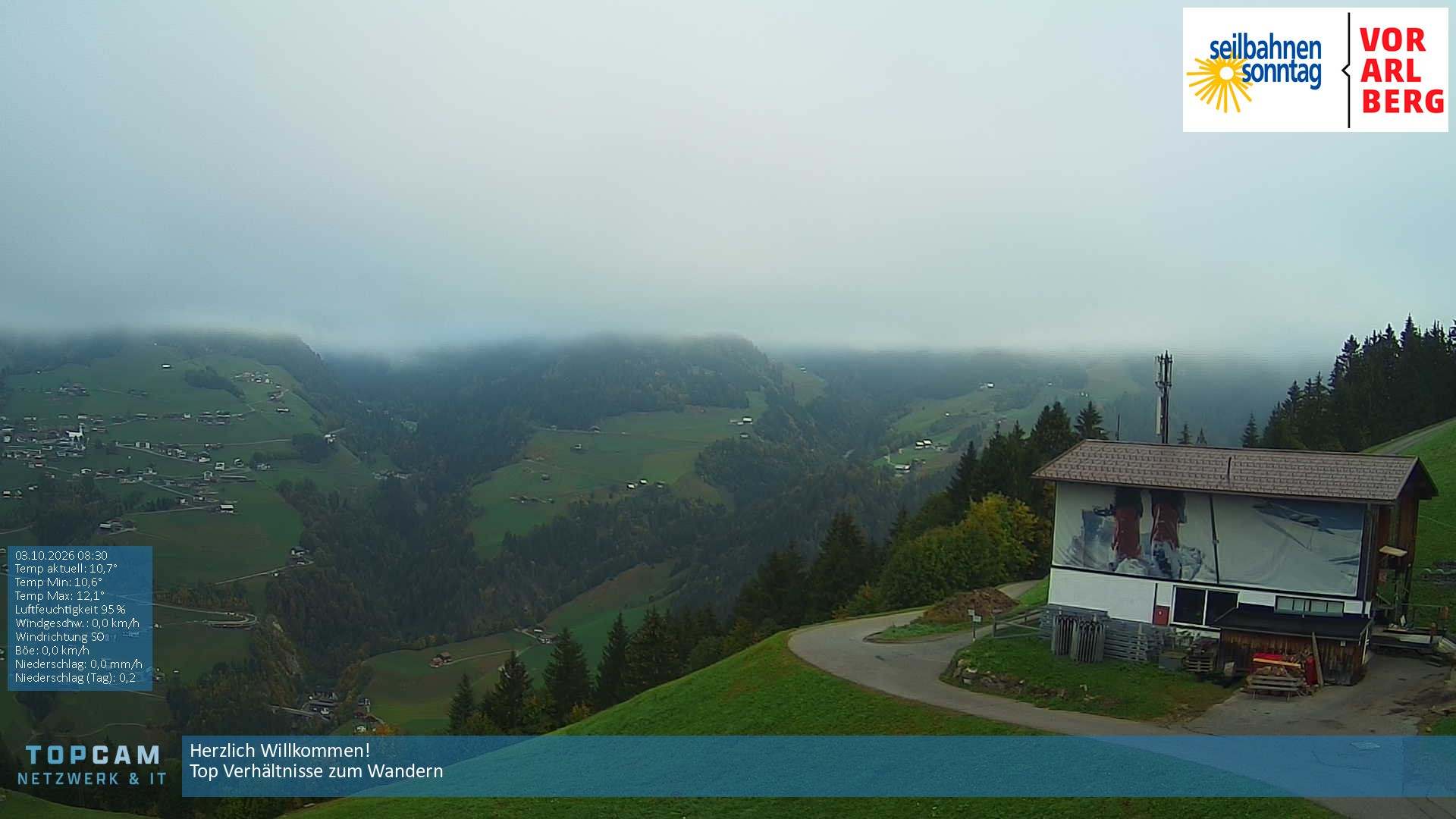 Archiv Foto Webcam Bergstation Pendelbahn in Sonntag
