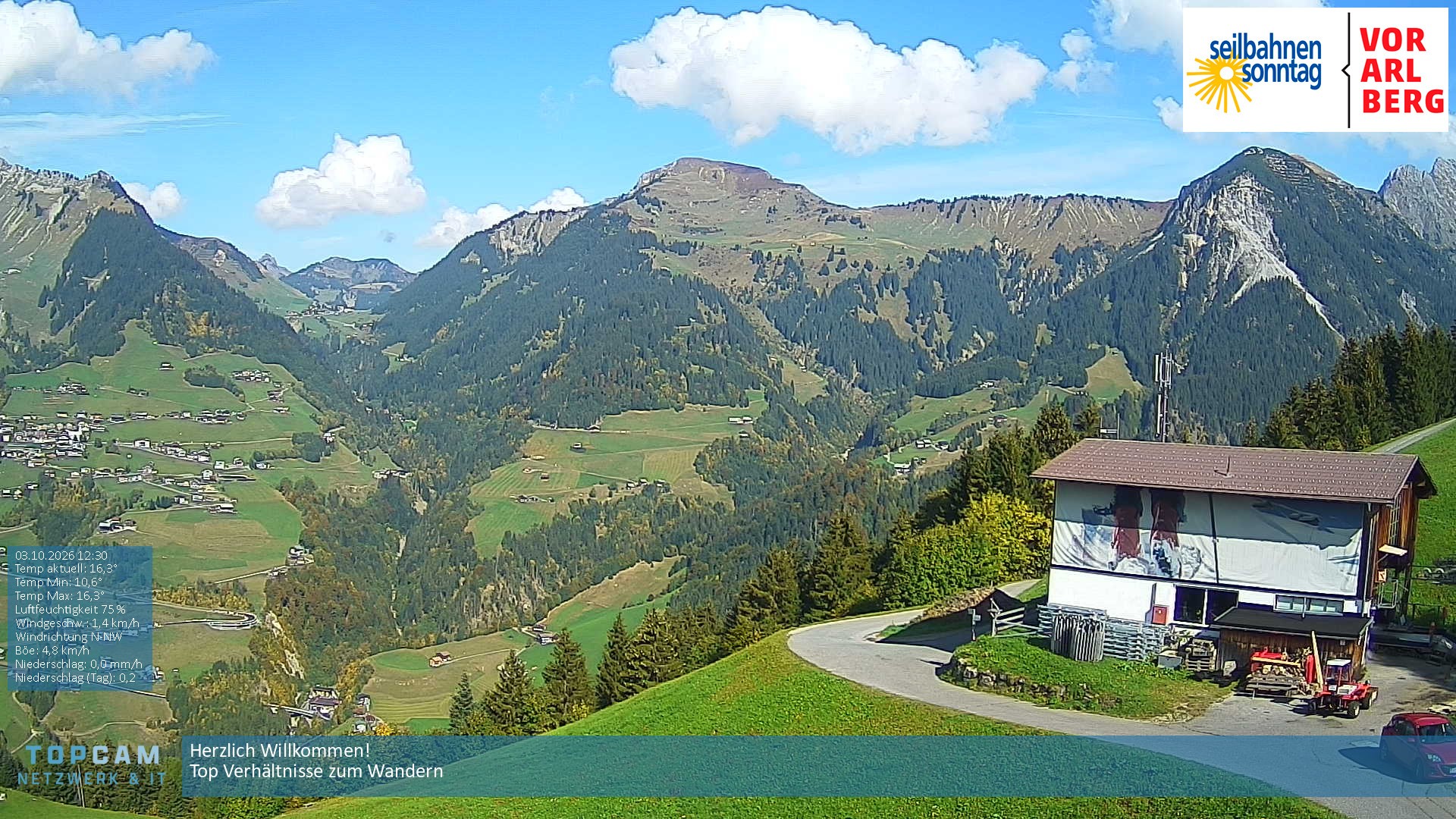 Archiv Foto Webcam Bergstation Pendelbahn in Sonntag