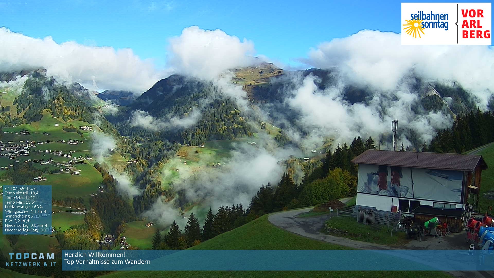 Archiv Foto Webcam Bergstation Pendelbahn in Sonntag