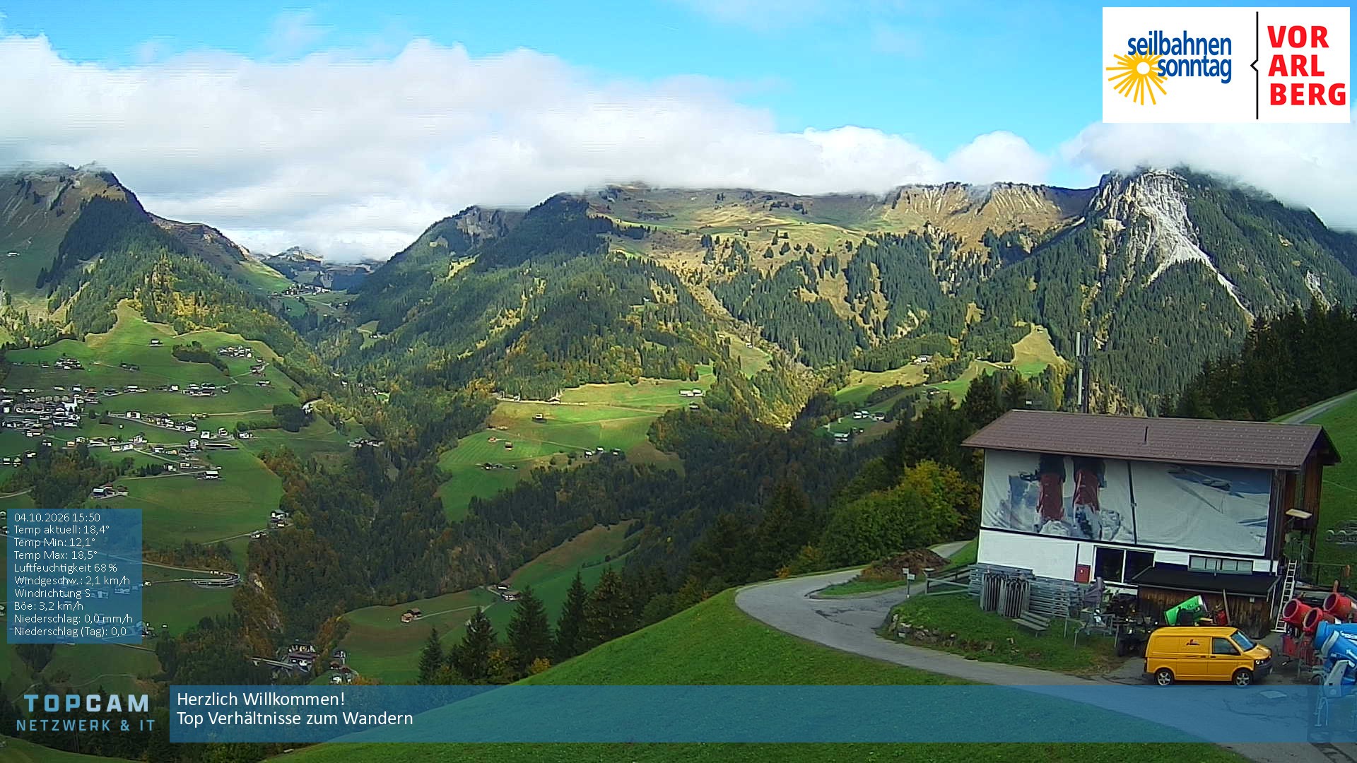 Archiv Foto Webcam Bergstation Pendelbahn in Sonntag