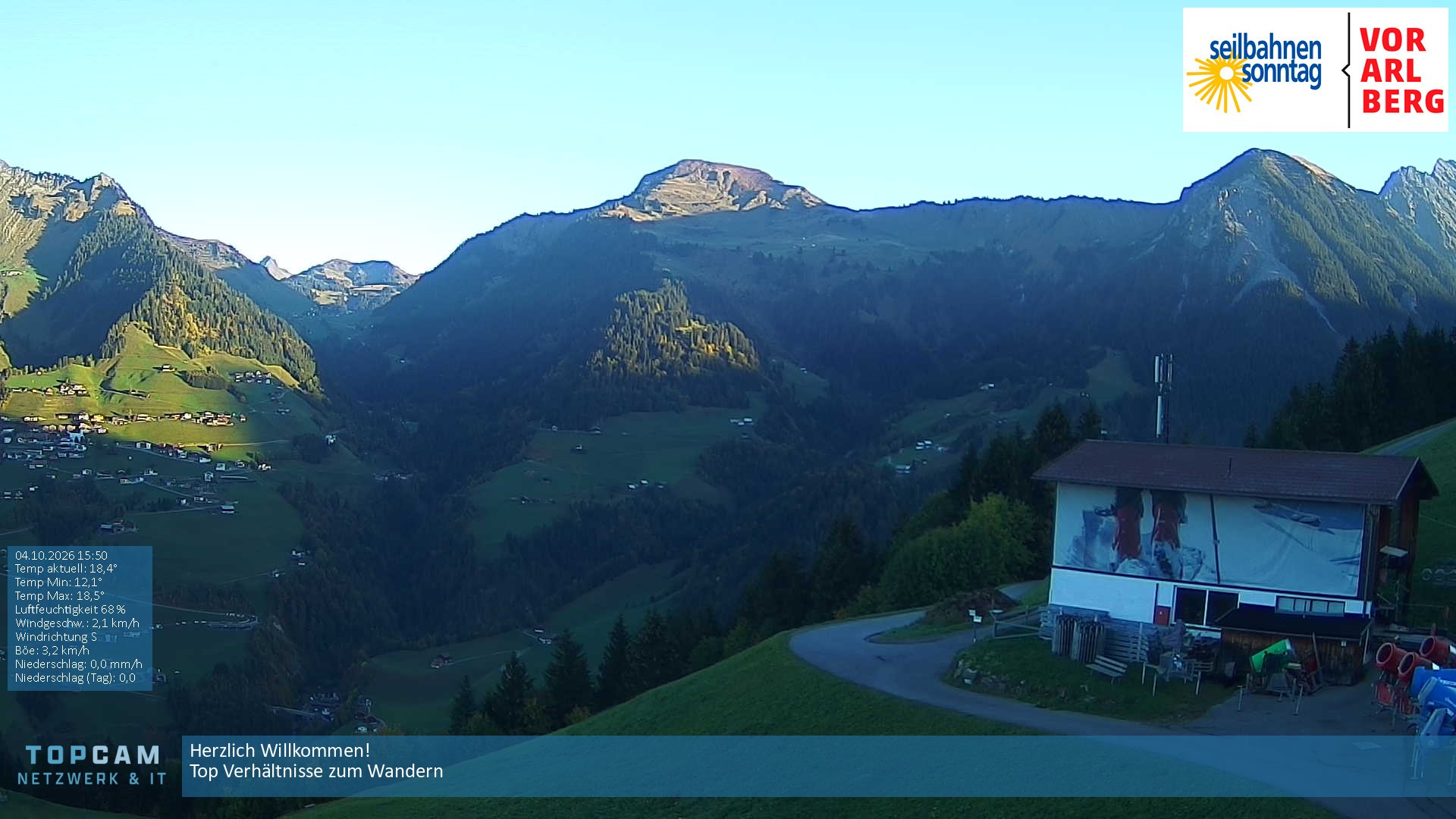 Archiv Foto Webcam Bergstation Pendelbahn in Sonntag